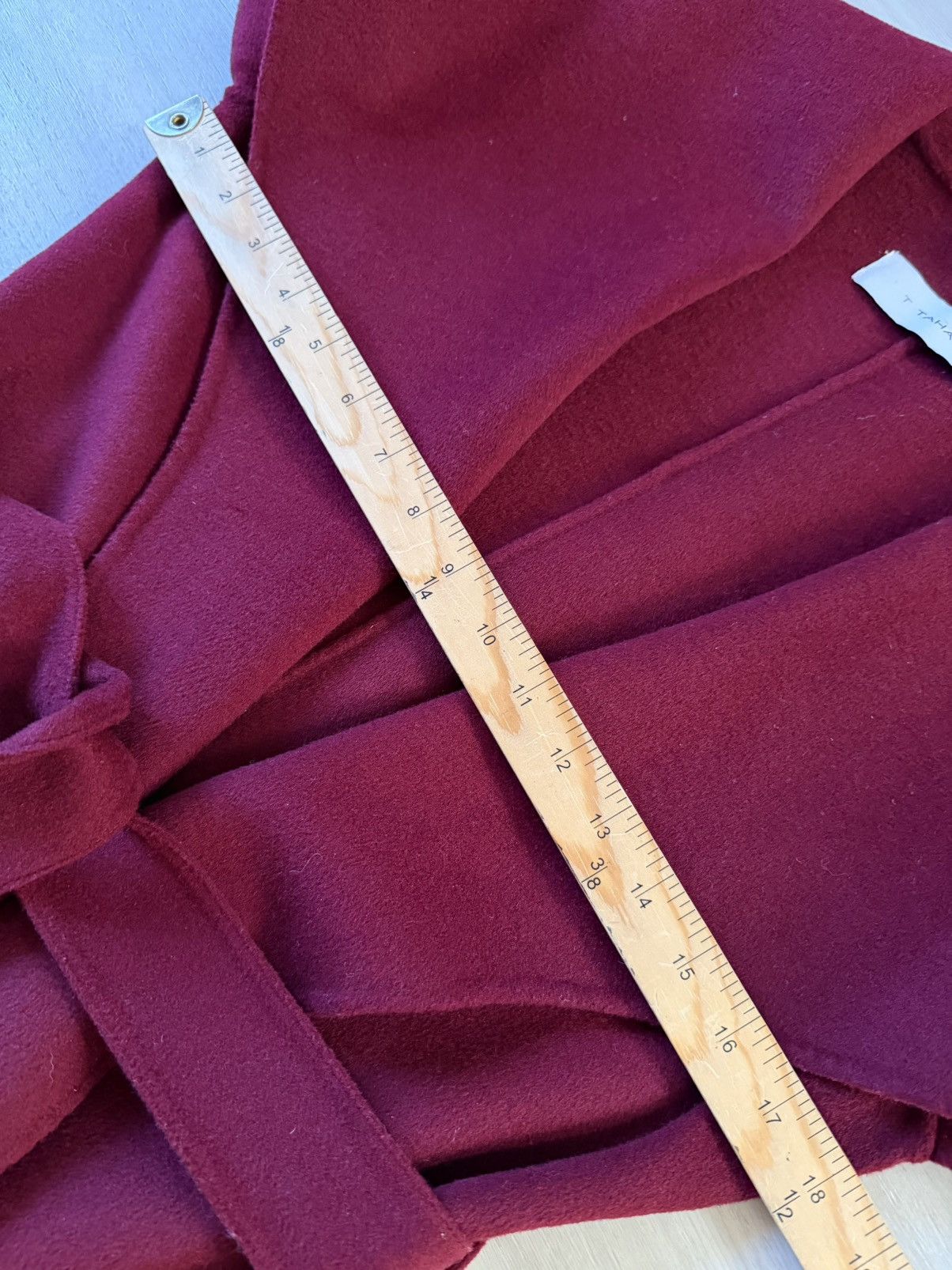 Elie Tahari Vintage Tahari Burgundy Wrap Around Mid Mid Length Coat Sz S Size M / US 6-8 / IT 42-44 - 6 Thumbnail