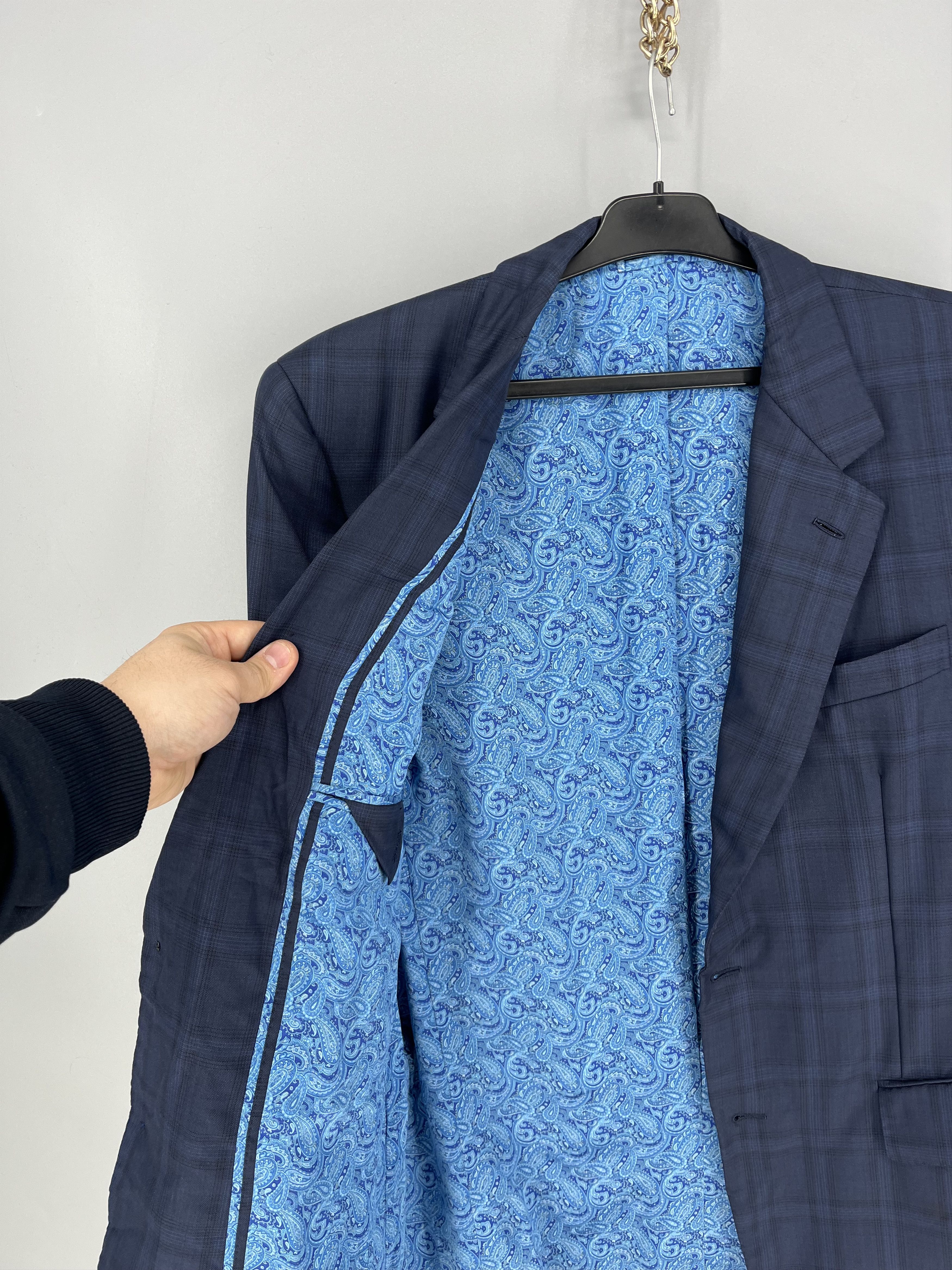 Stefano Ricci Stefano Ricci Two Button Eagle Logo Blazer Super 150 Wool Size 50R - 11 Thumbnail