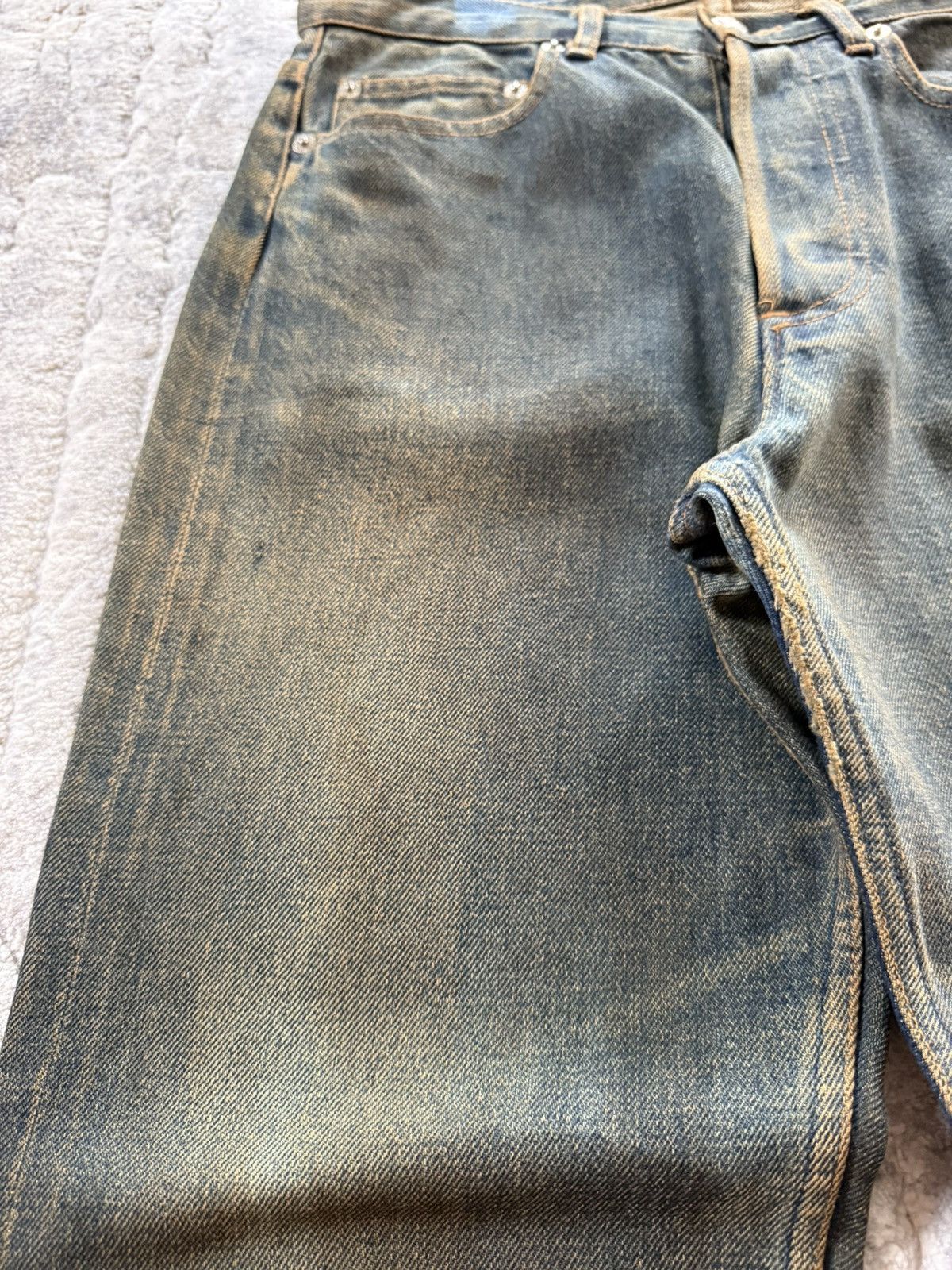 A.P.C. A.P.C Reu De Fleurus Earthy Mud Wash Selvedge Straight Jeans Size US 29 - 13 Thumbnail