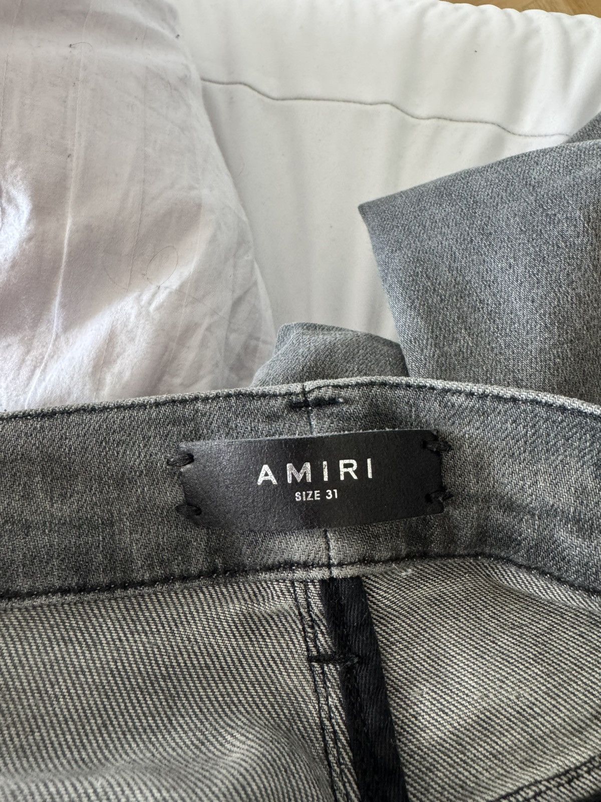 Amiri Amiri Mx1 Skinny Jeans Gray Denim Pant Distressed Designer Size US 31 - 4 Thumbnail