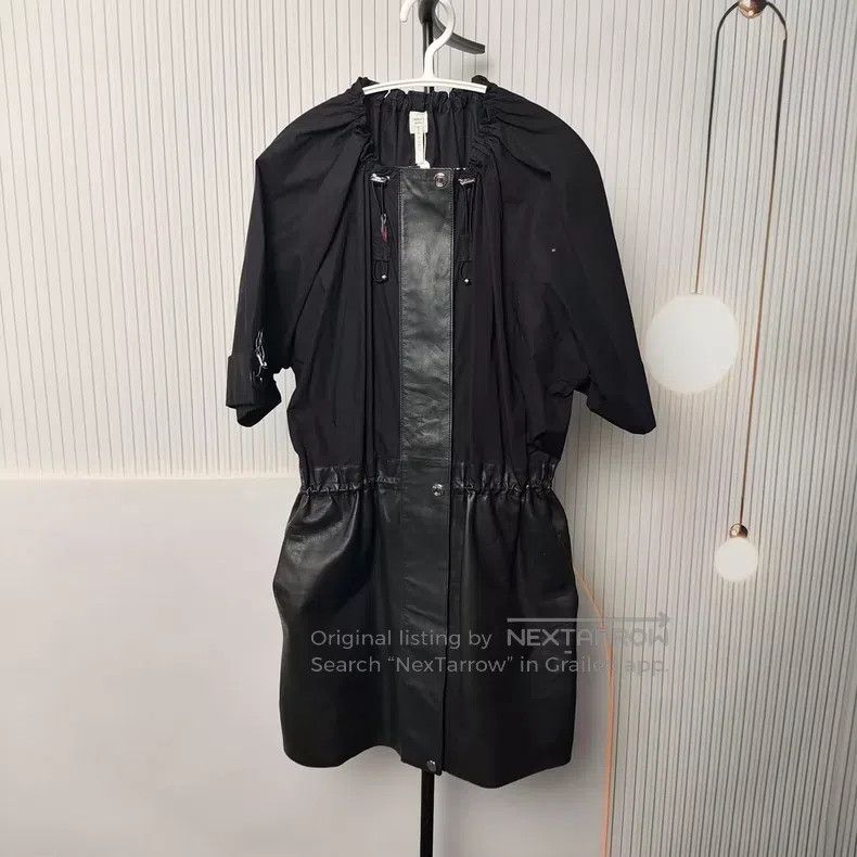 Hermes Hermes Pure Cotton and Leather Patchwork Dress Size XS / US 0-2 / IT 36-38 - 1 Thumbnail