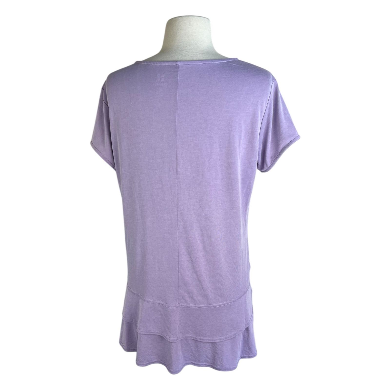 Vintage Green Tea Lavender Tiered Ruffle Short Sleeve Top Size S / US 4 / IT 40 - 3 Thumbnail