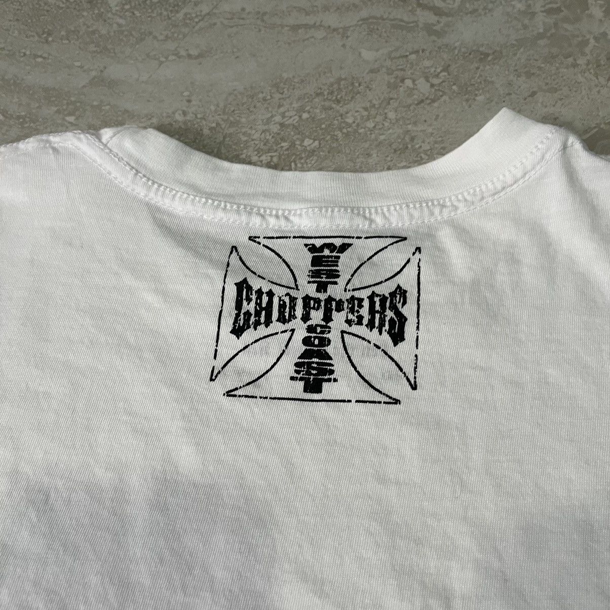 If Six Was Nine × Japanese Brand × Le Grande Bleu (L.G.B.) West Choppers Motorcycle White Tee Size US L / EU 52-54 / 3 - 6 Thumbnail