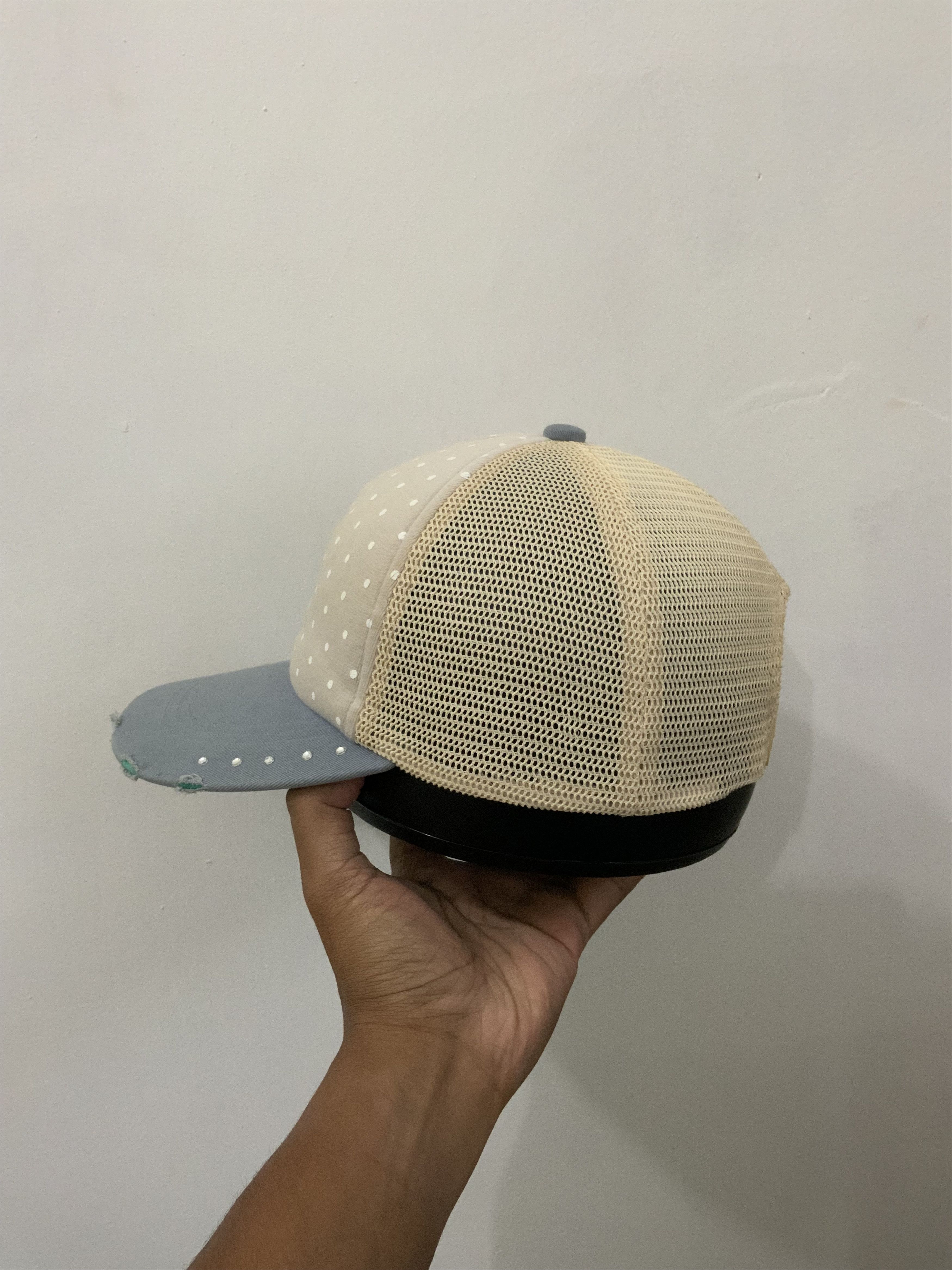 United Colors Of Benetton United Color of Benetton Distressed Polkadot Trucker Hat Size ONE SIZE - 2 Thumbnail
