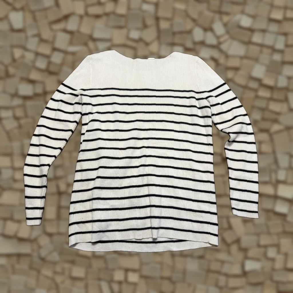 Gap GAP Shirt Women's Size Medium White Black Striped Long Sleeve Size M / US 6-8 / IT 42-44 - 1 Thumbnail