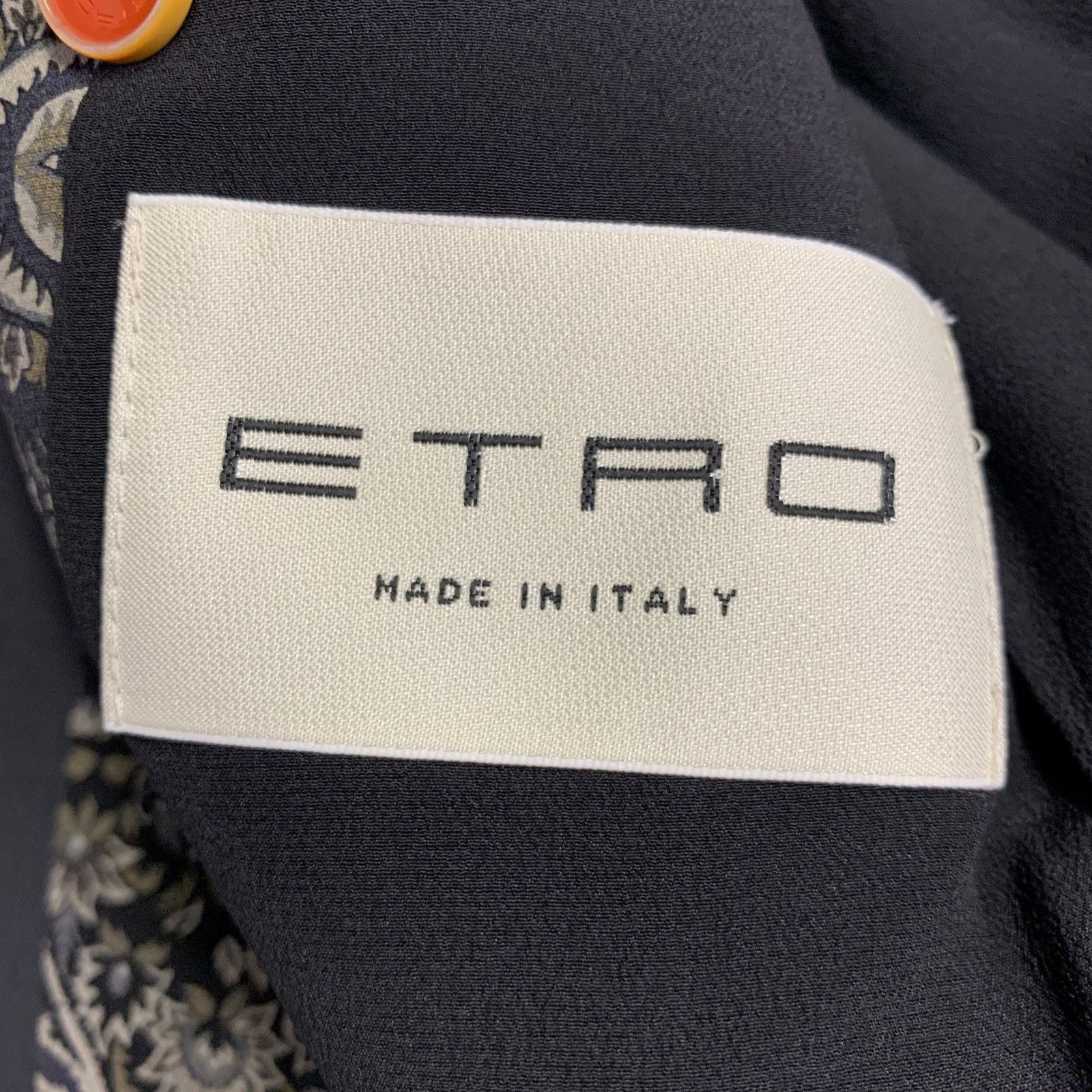 Etro Size 42 Giacche Black Beaded Wool Notch Lapel Sport Coat Size 42R - 6 Thumbnail
