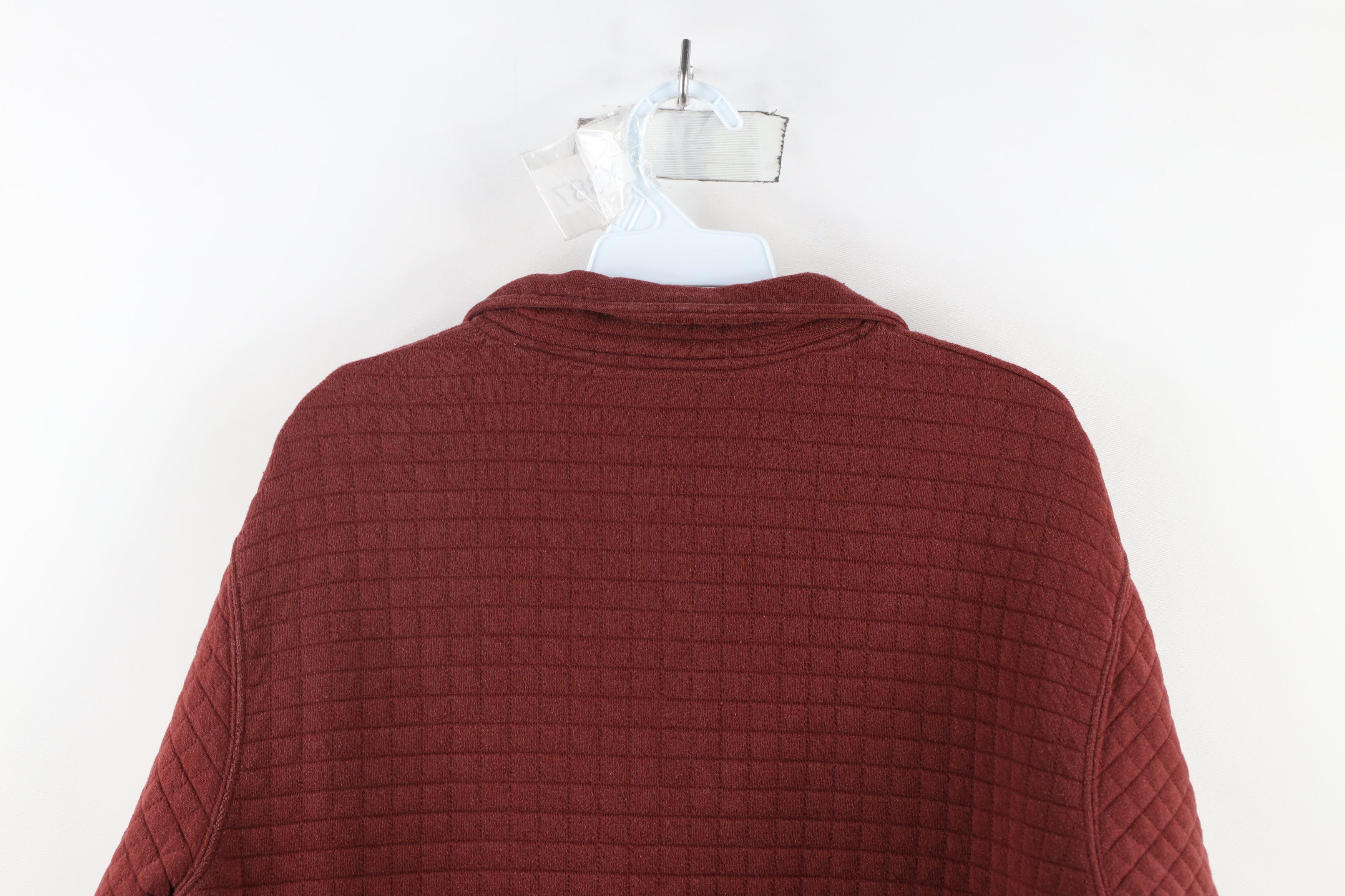Vintage Vintage 90s Streetwear Henley Collared Sweatshirt Red Size L / US 10 / IT 46 - 10 Thumbnail