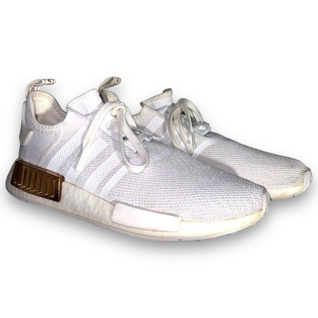 Adidas women's nmd r1 white copper best sale