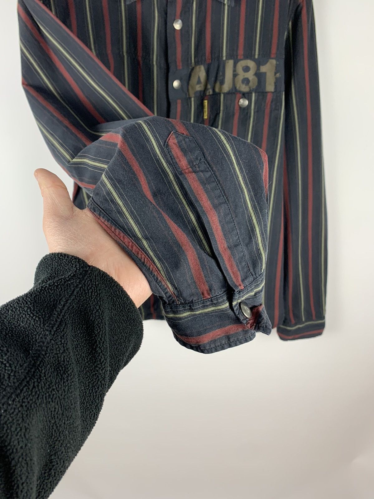 Armani Vintage Armani Jeans Striped Shirt Mens Avant-Garde Top Y2K Size US L / EU 52-54 / 3 - 7 Thumbnail