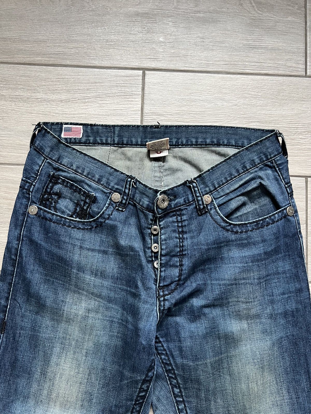 True Religion Vintage Y2K True Religion Baggy Denim Jeans Ricky Size US 34 / EU 50 - 8 Thumbnail