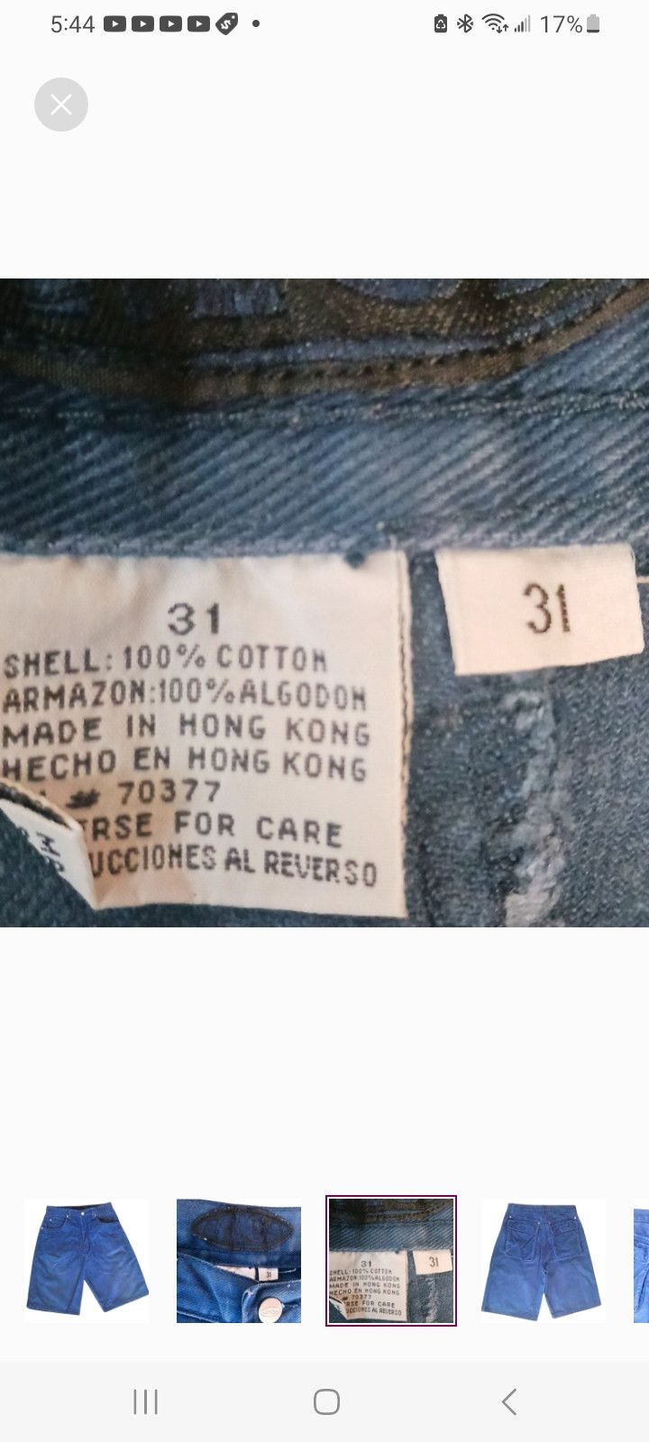 Other Umen Men's Blue Denim Shorts Size US 31 - 3 Thumbnail