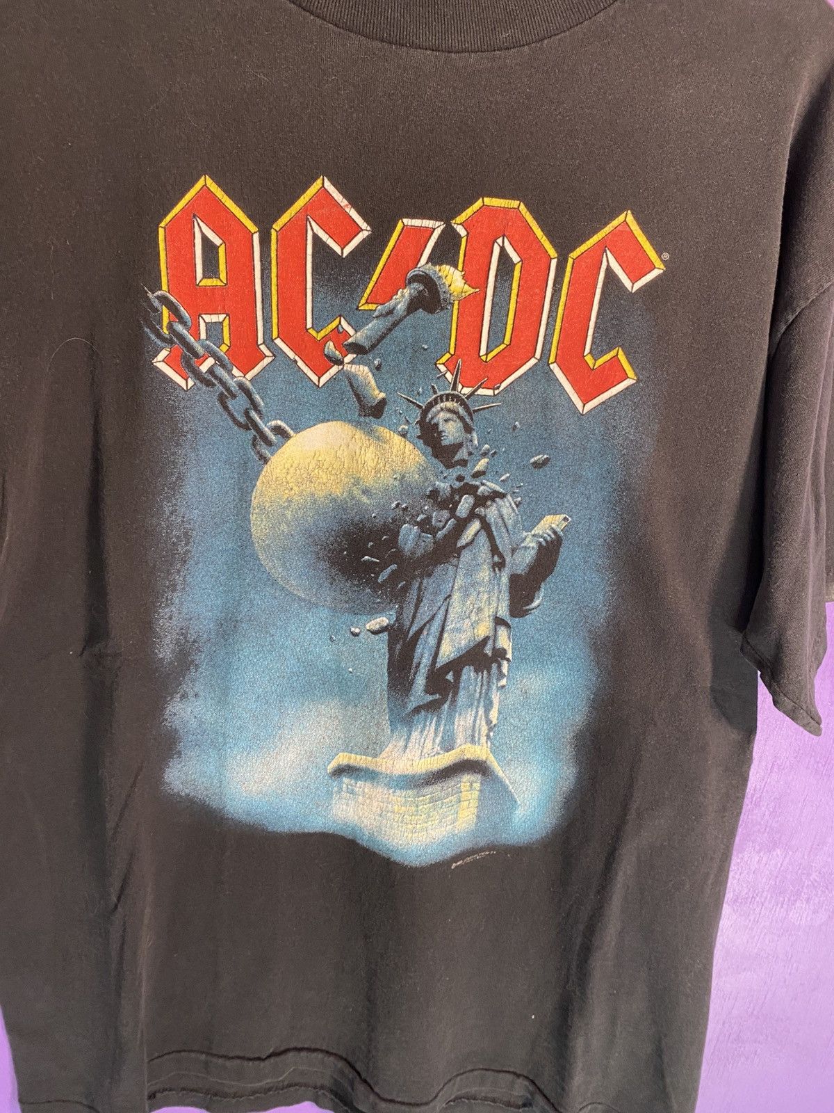 Band Tees Vintage 1996 ACDC world tour lady liberty t-shirt Size US XL / EU 56 / 4 - 3 Thumbnail