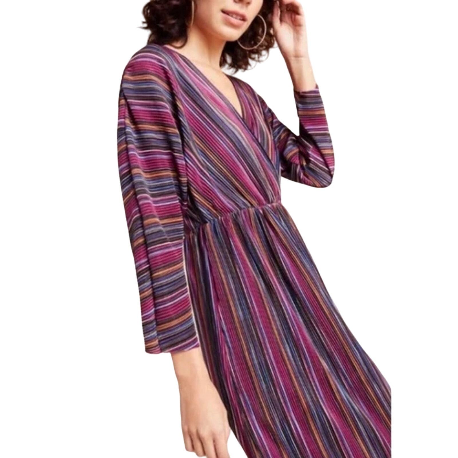 Anthropologie NEW Anthropologie CAARA Gillian Pleated Midi Retro Dress S Size S / US 4 / IT 40 - 2 Thumbnail