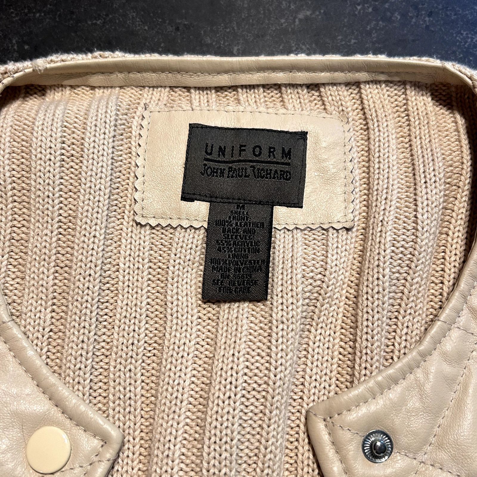 Uniform Bridge Uniform John Paul Richard Genuine Leather & Cotton Jacket Size M / US 6-8 / IT 42-44 - 5 Thumbnail