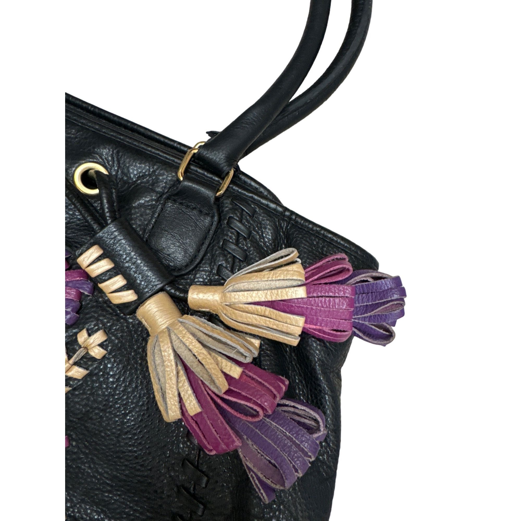 Other Isabella Fiore vintage leather tossled floral handbag 3227 Size ONE SIZE - 5 Thumbnail