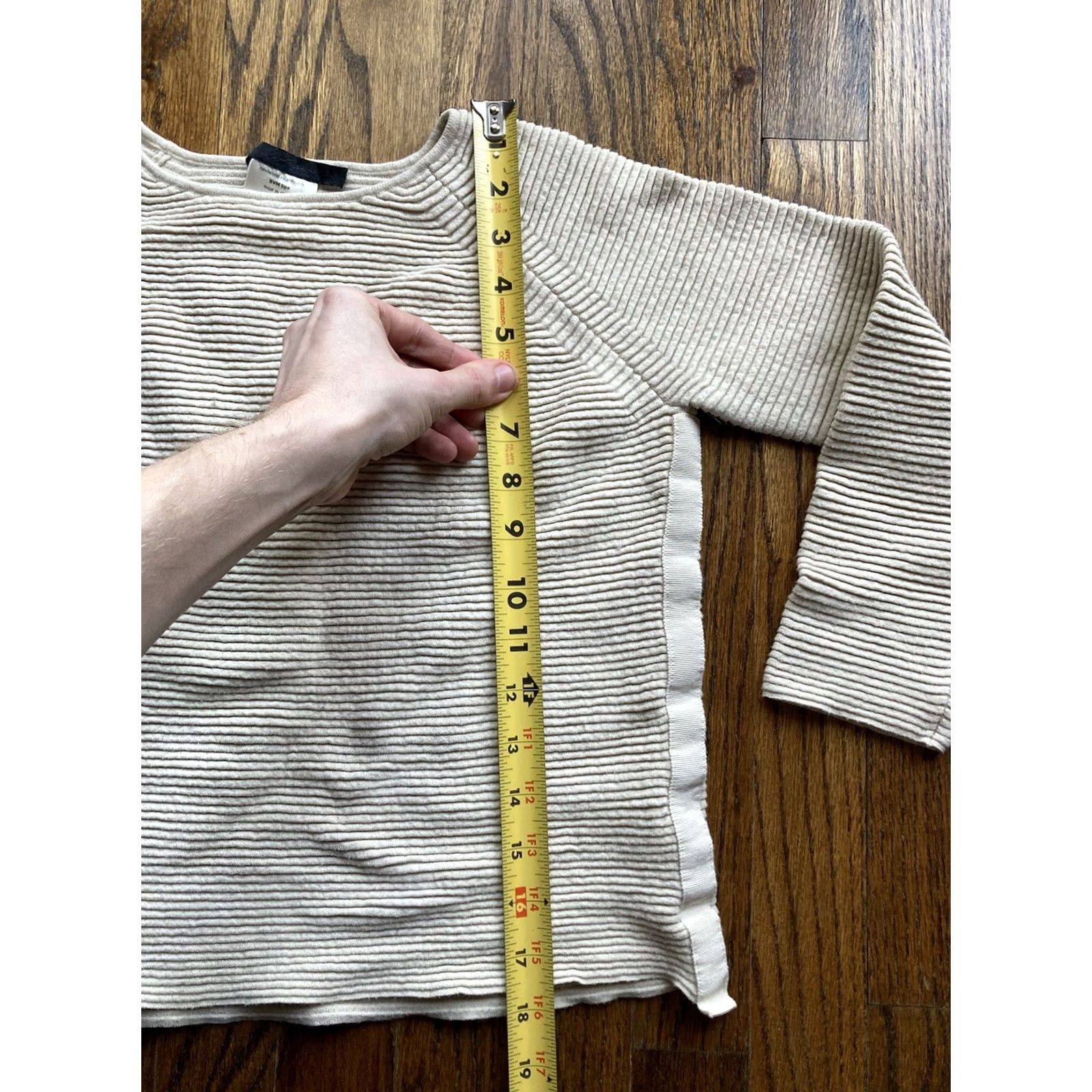 Les Copains VINTAGE Les Copains Sweater Womens XS Beige Knit Wool Cotton Crew Neck Long Sleeve Pullover Italy Size XS / US 0-2 / IT 36-38 - 5 Thumbnail
