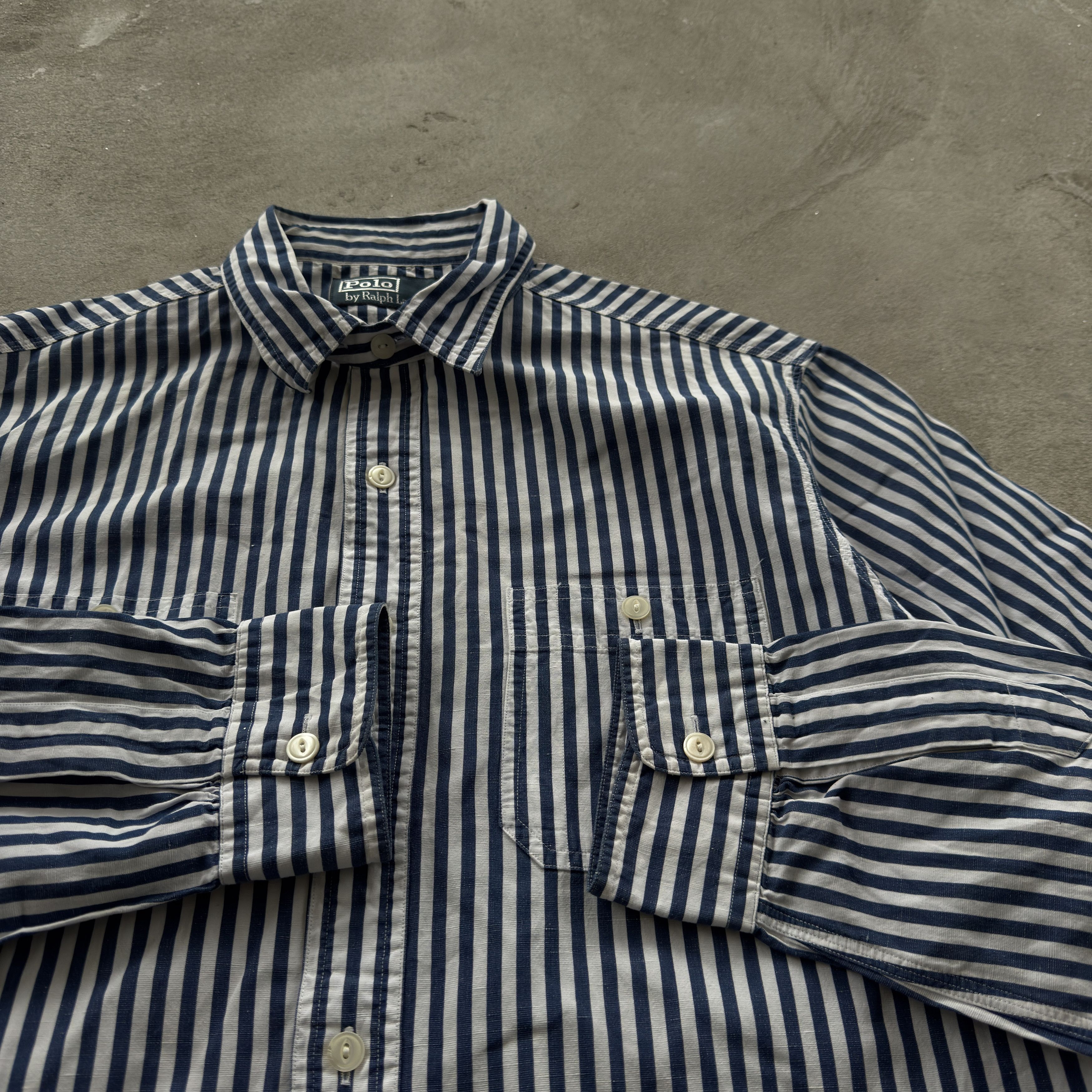Polo Ralph Lauren Vintage 90s Polo Ralph Lauren Silk Striped Button Ups Shirt Size US L / EU 52-54 / 3 - 4 Thumbnail