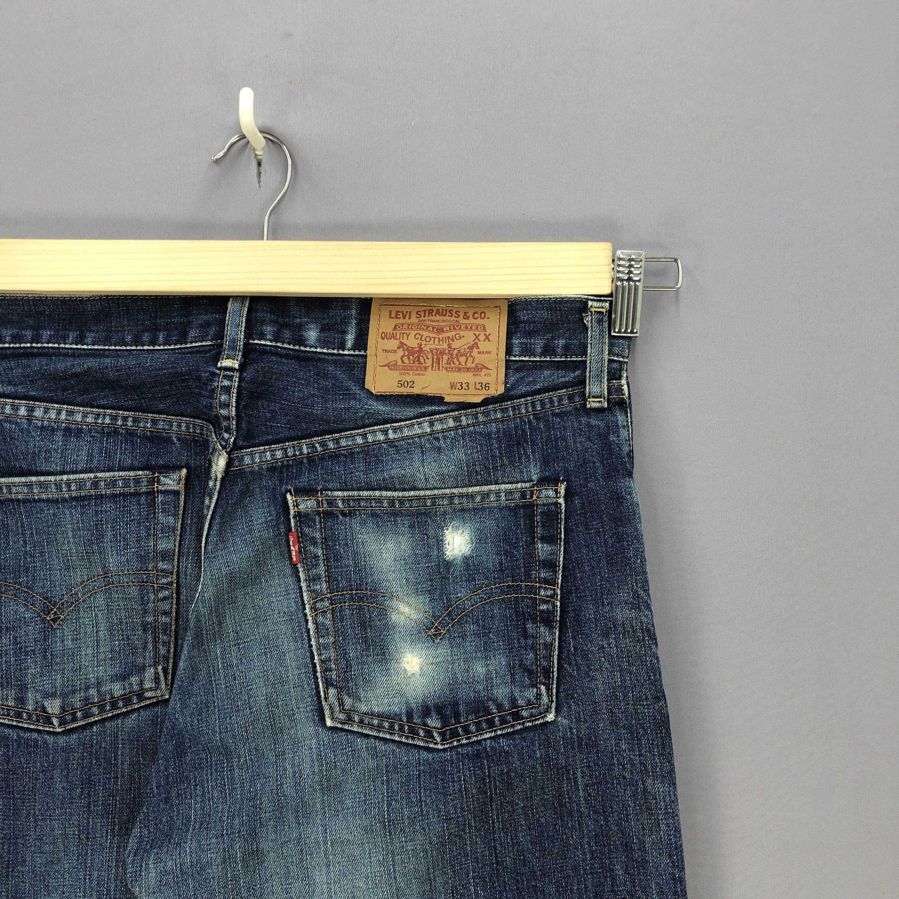 Levi's Vintage Levis Selvedge Jeans Levi's 502 Distressed Denim Size US 34 / EU 50 - 7 Thumbnail