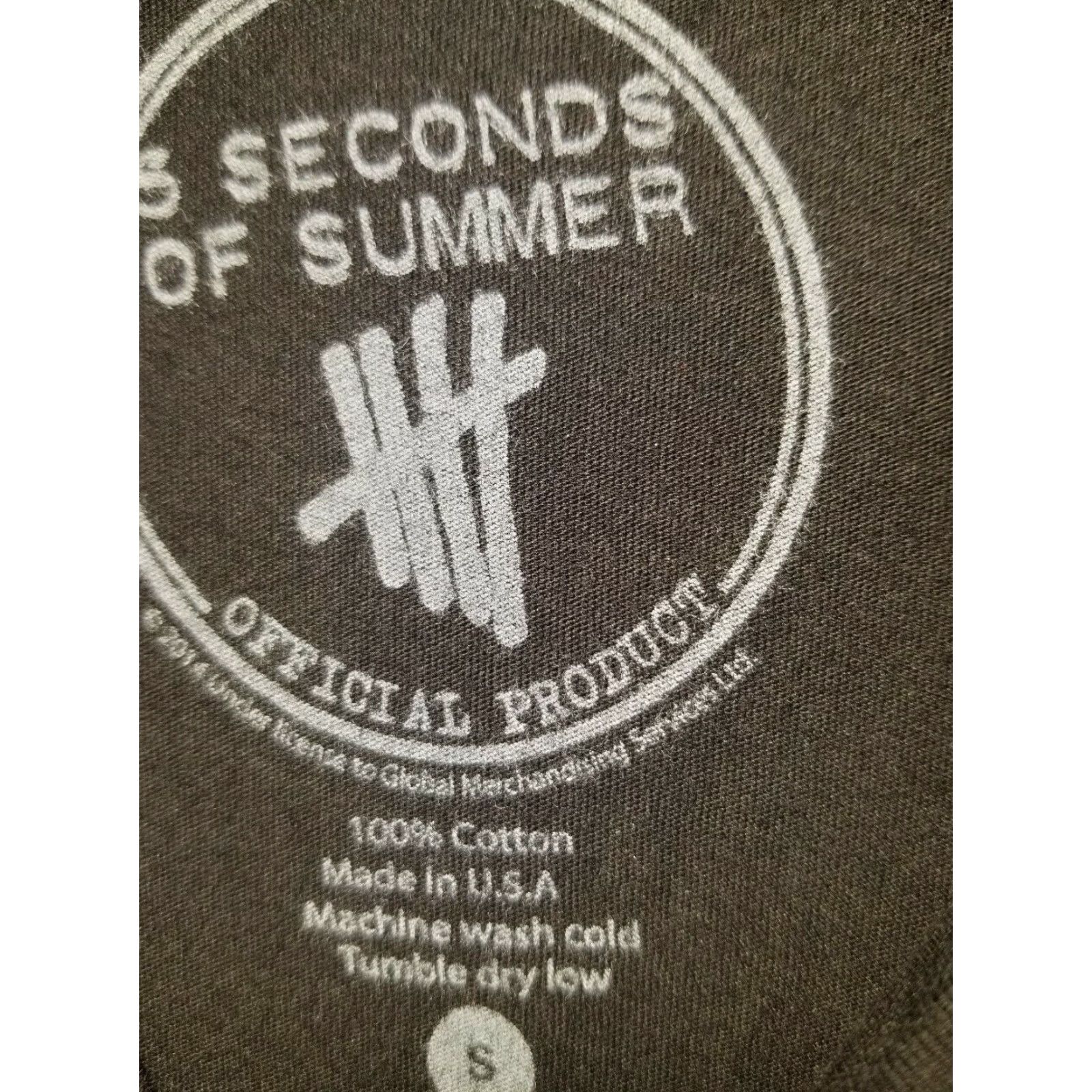 Vintage 5 Seconds of Summer Womens Size Small Athletic Tank Top Black Shirt T-Shirt Band T Shirt Size S / US 4 / IT 40 - 3 Thumbnail
