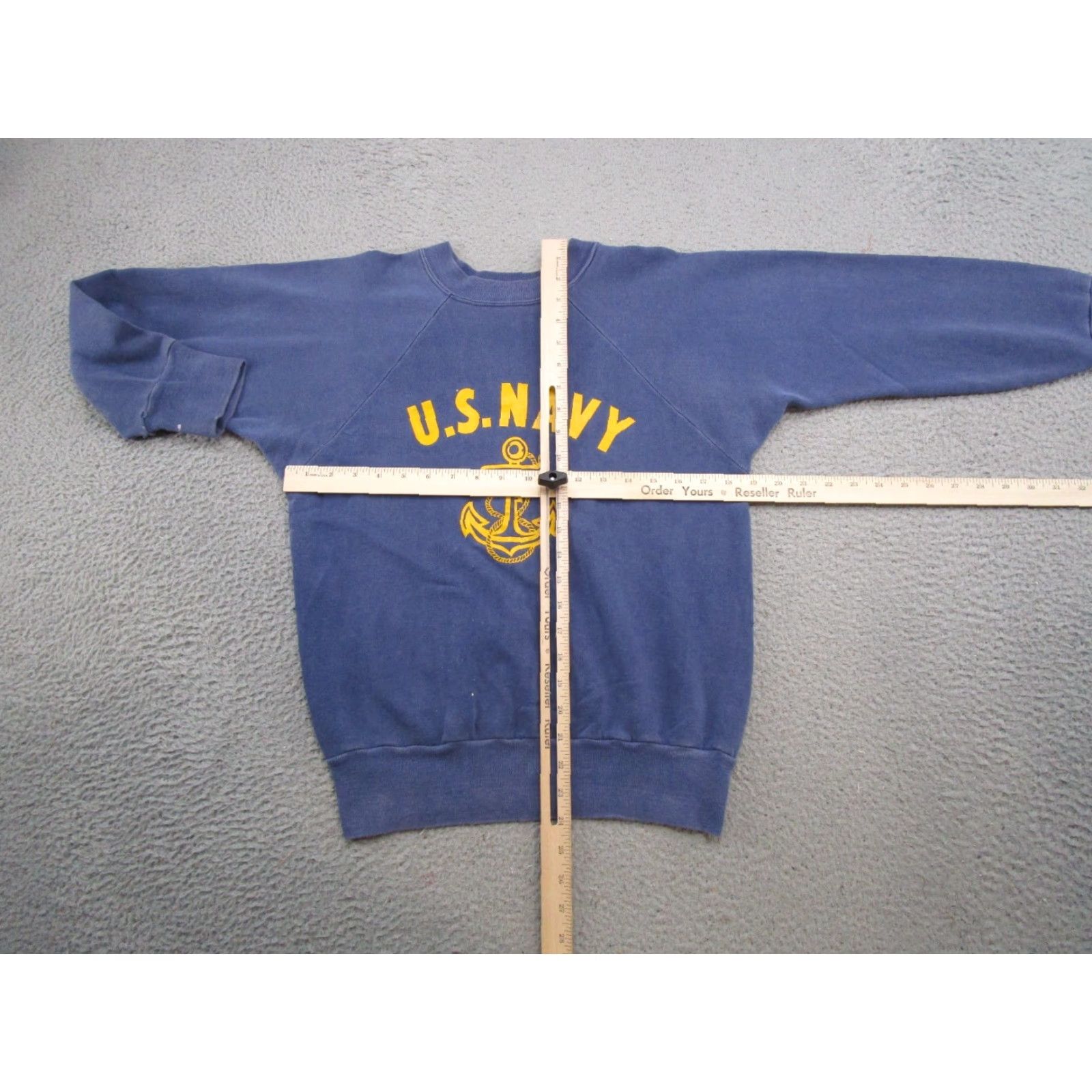Vintage VINTAGE United States Navy Sweatshirt Shirt Raglan Sleeve Blue M Men Military Logo Pullover All Seasons Winter Fall Spring Hooded Crew Neck Size M Size US M / EU 48-50 / 2 - 6 Thumbnail