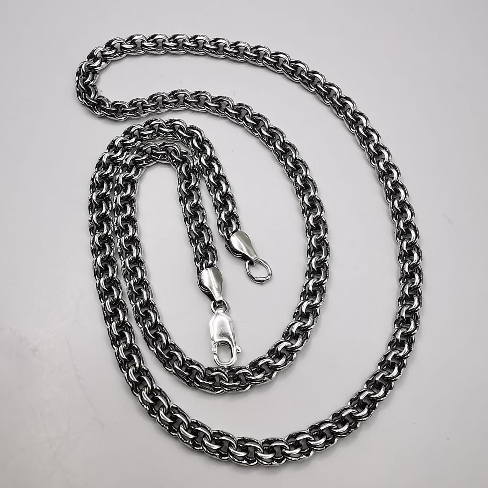 Sterling Silver Vintage Beautiful Jewelry Chain,925 Sterling Silver 33,53g Size ONE SIZE - 5 Thumbnail