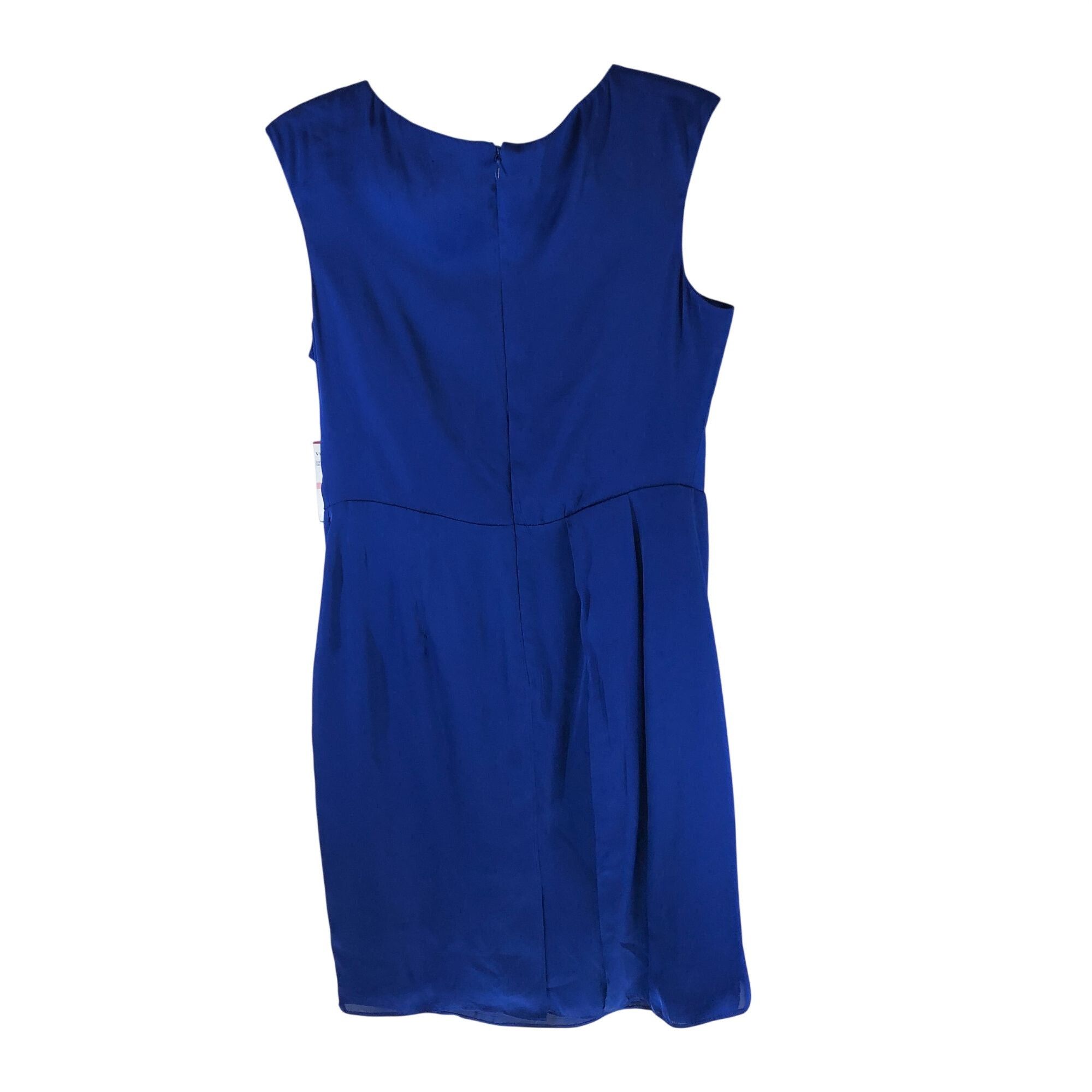 Vince Camuto Vince Camuto Dress Faux Wrap Draped Sleeveless Satin Blue 10 Size L / US 10 / IT 46 - 2 Thumbnail