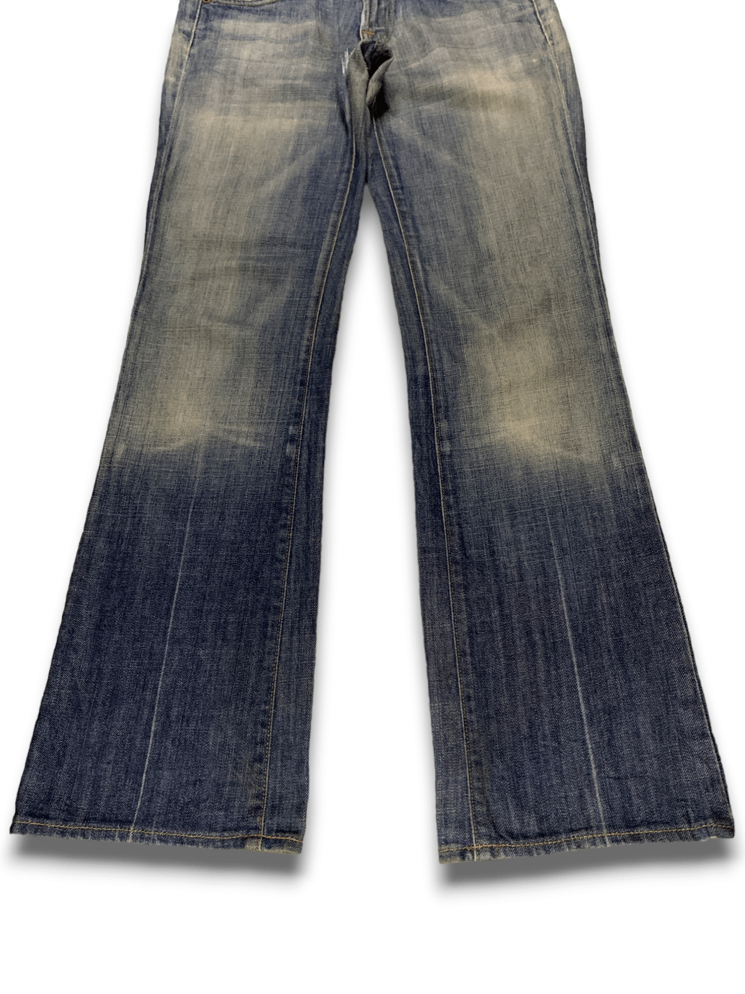 7 For All Mankind Vintage USA 7 For All Mankind Mud Wash Flare Denim Jeans Size 30" / US 8 / IT 44 - 4 Thumbnail