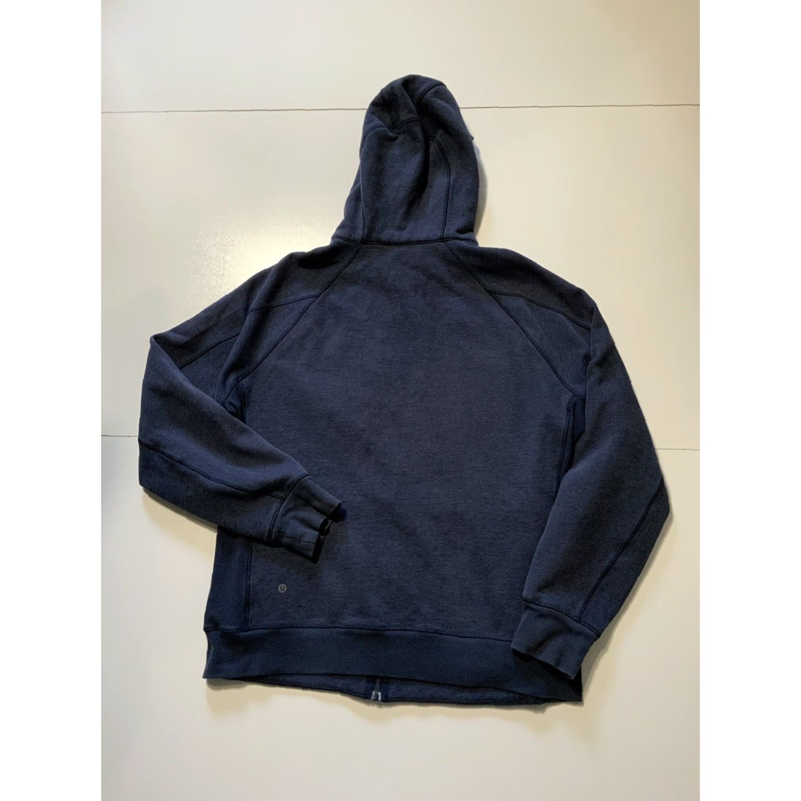 Lululemon Lululemon Athletica Core Navy Blue Thick Warm Ribbed Training Zip Hoodie XL Men Blue Full Zip Mens Size US XL / EU 56 / 4 - 2 Thumbnail