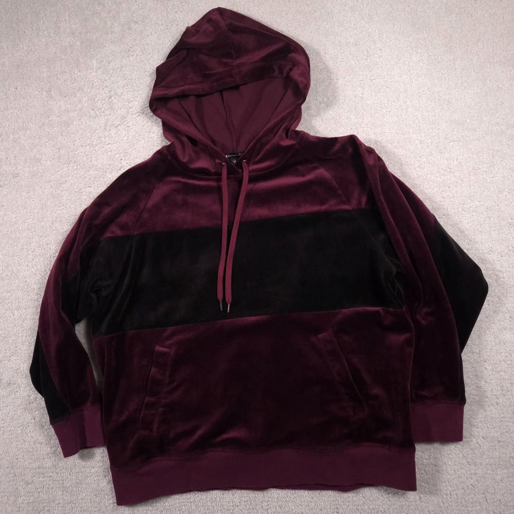 Champion Champion elite Hoodie Sweatshirt Womens L Burgundy Black Velvet Pullover Soft Size L / US 10 / IT 46 - 2 Thumbnail
