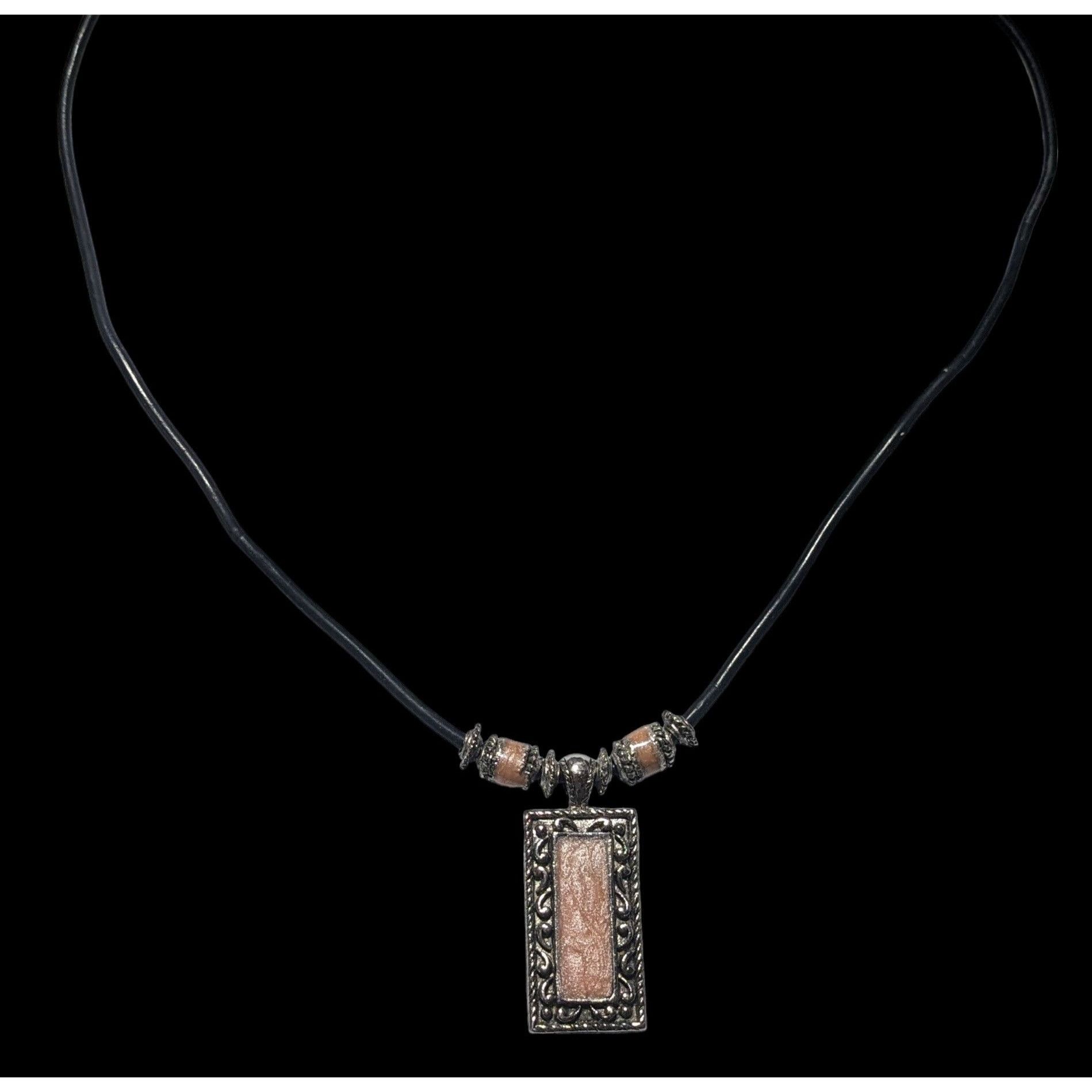 Other Vintage Boho Pendant Necklace With Pink Enamel Size ONE SIZE - 1 Thumbnail