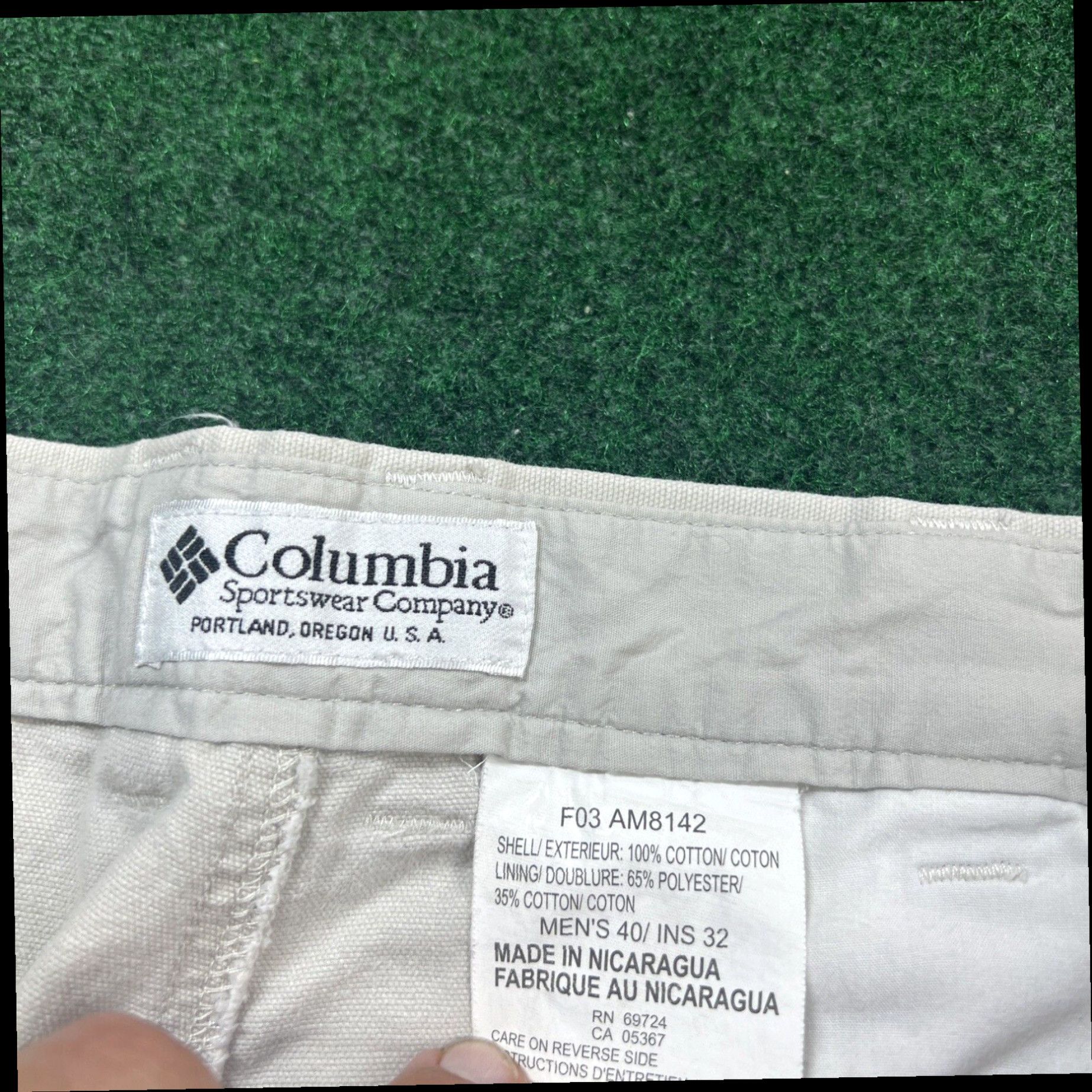 Vintage Mens Columbia Sportswear Zip Pocket Pants 40x32 Khaki Slack Chino Trouser Size US 40 / EU 56 - 3 Thumbnail
