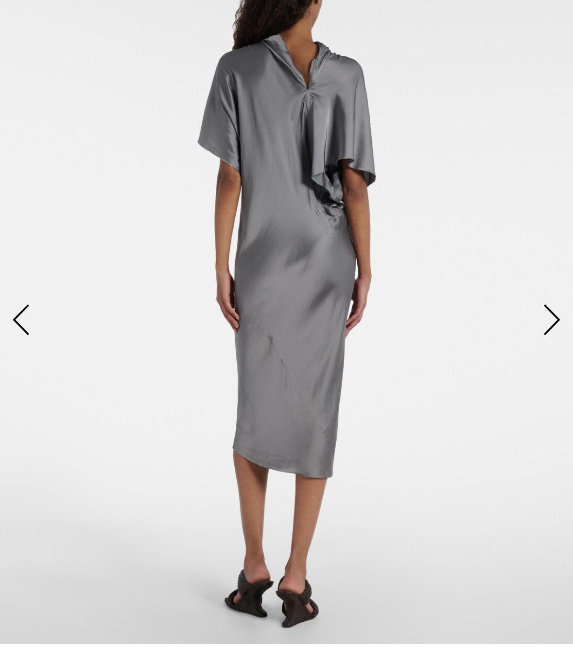 Rick Owens Rick Owens - Silver Gray Concordians Seb Midi Dress Size M / US 6-8 / IT 42-44 - 2 Thumbnail