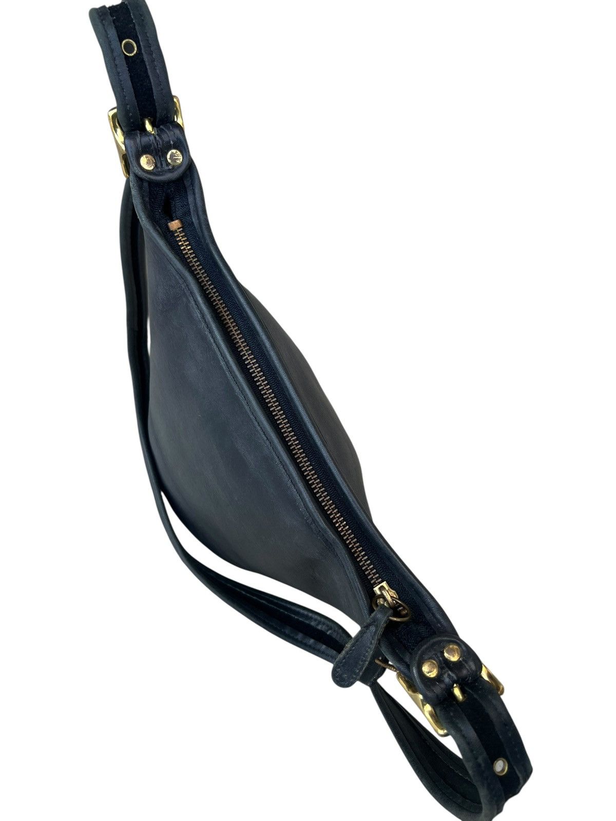 Coach Vintage 90s Coach Usa Patina Black Cowhide Leather Sling Bag Size ONE SIZE - 12 Thumbnail