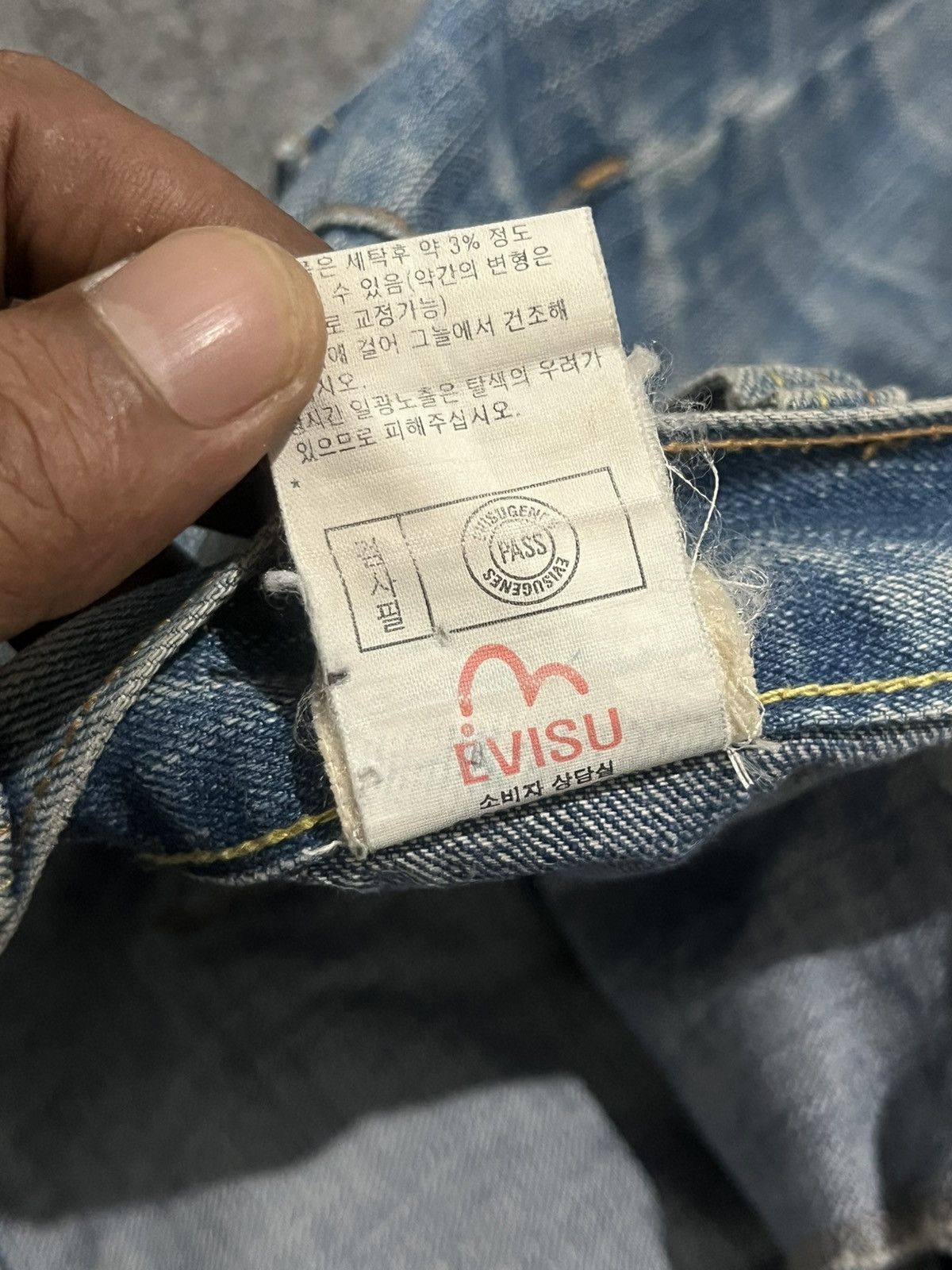 Japanese Brand Evisu Genes Baggy Denim Silver Logo Embroidery Y2K Style Size US 30 / EU 46 - 24 Thumbnail