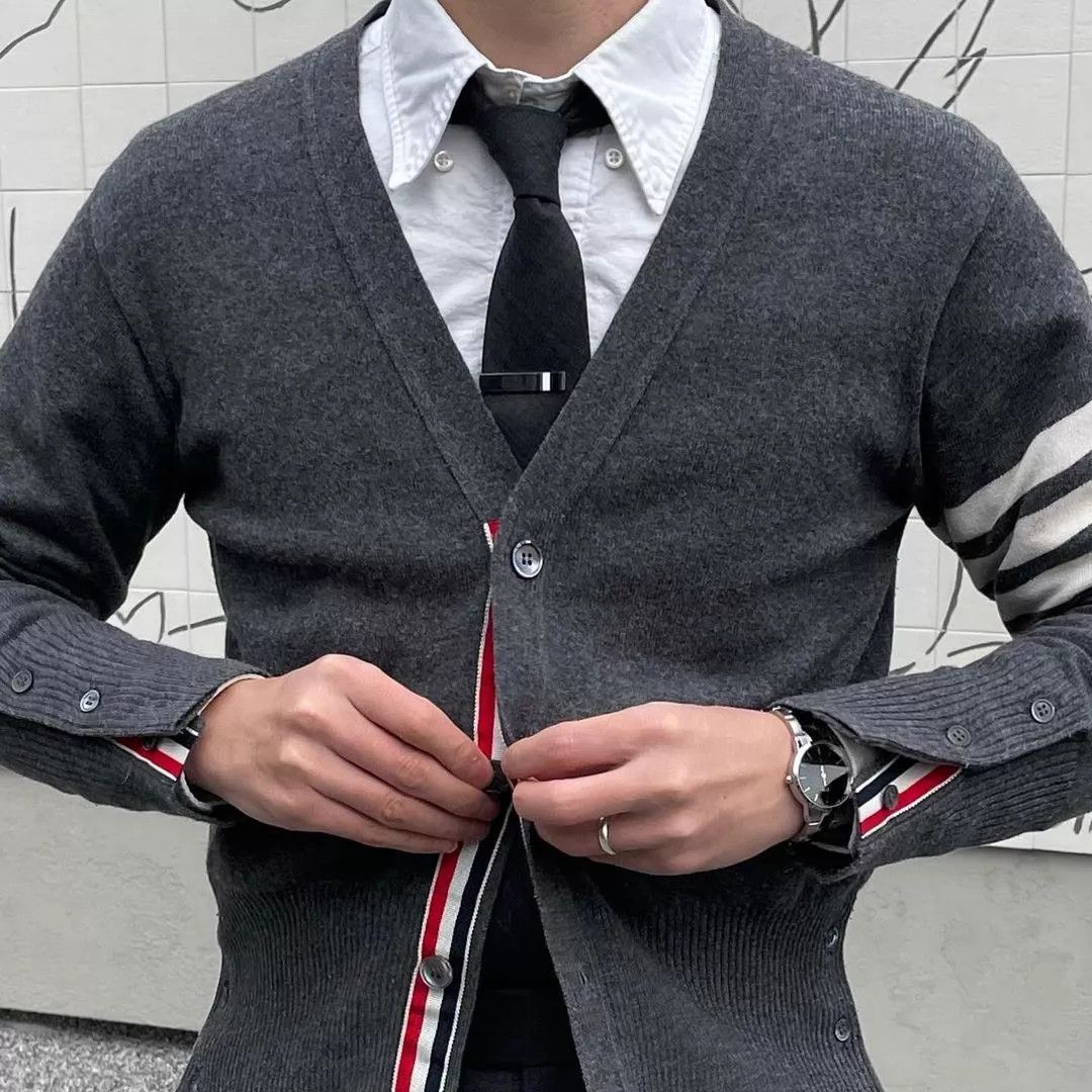 Thom Browne Thom Browne Classic Charcoal Black Wool Tie Size ONE SIZE - 6 Thumbnail