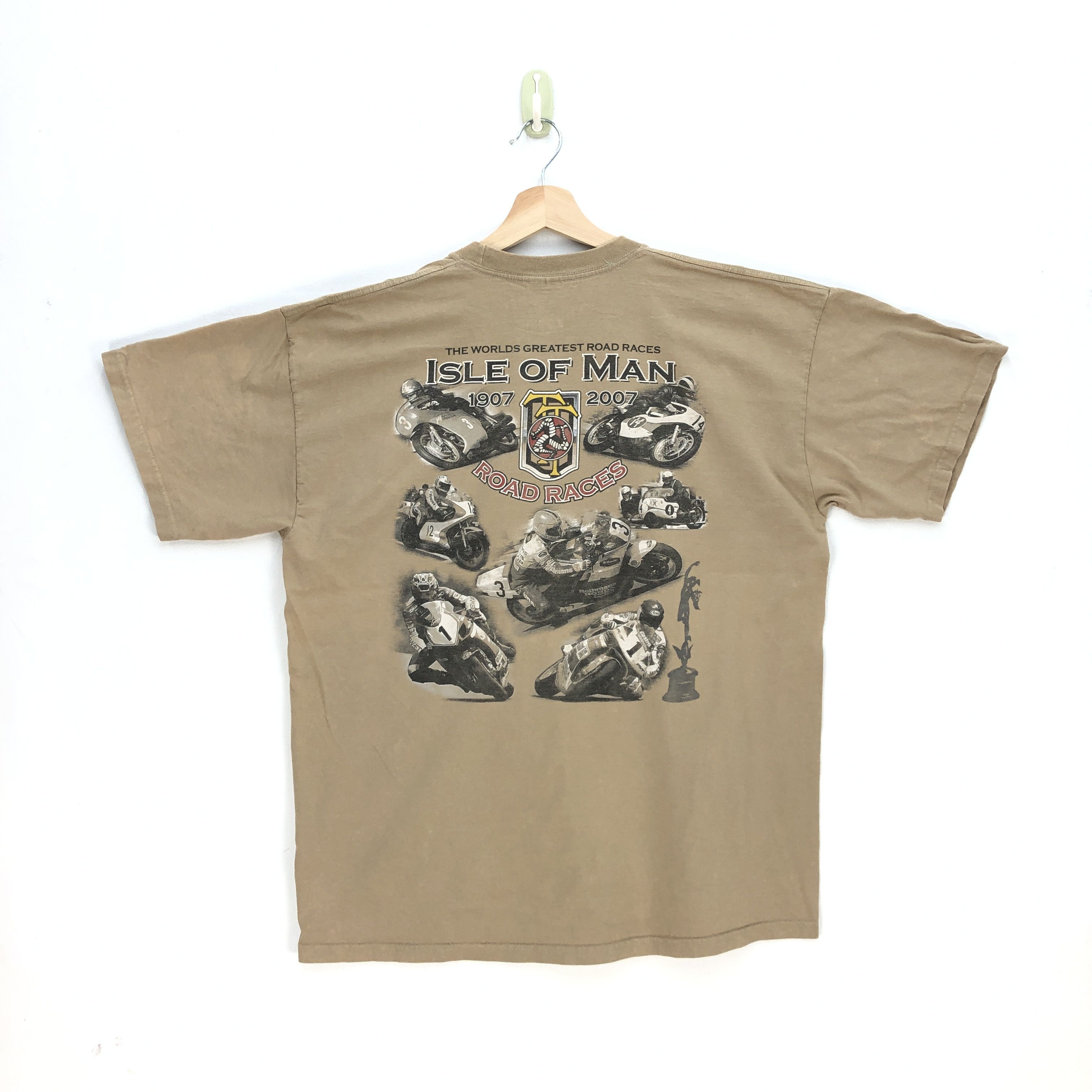 Vintage Vintage 90s Isle of Man T Shirts Road Race Motorcycle Tees Size US XL / EU 56 / 4 - 2 Thumbnail