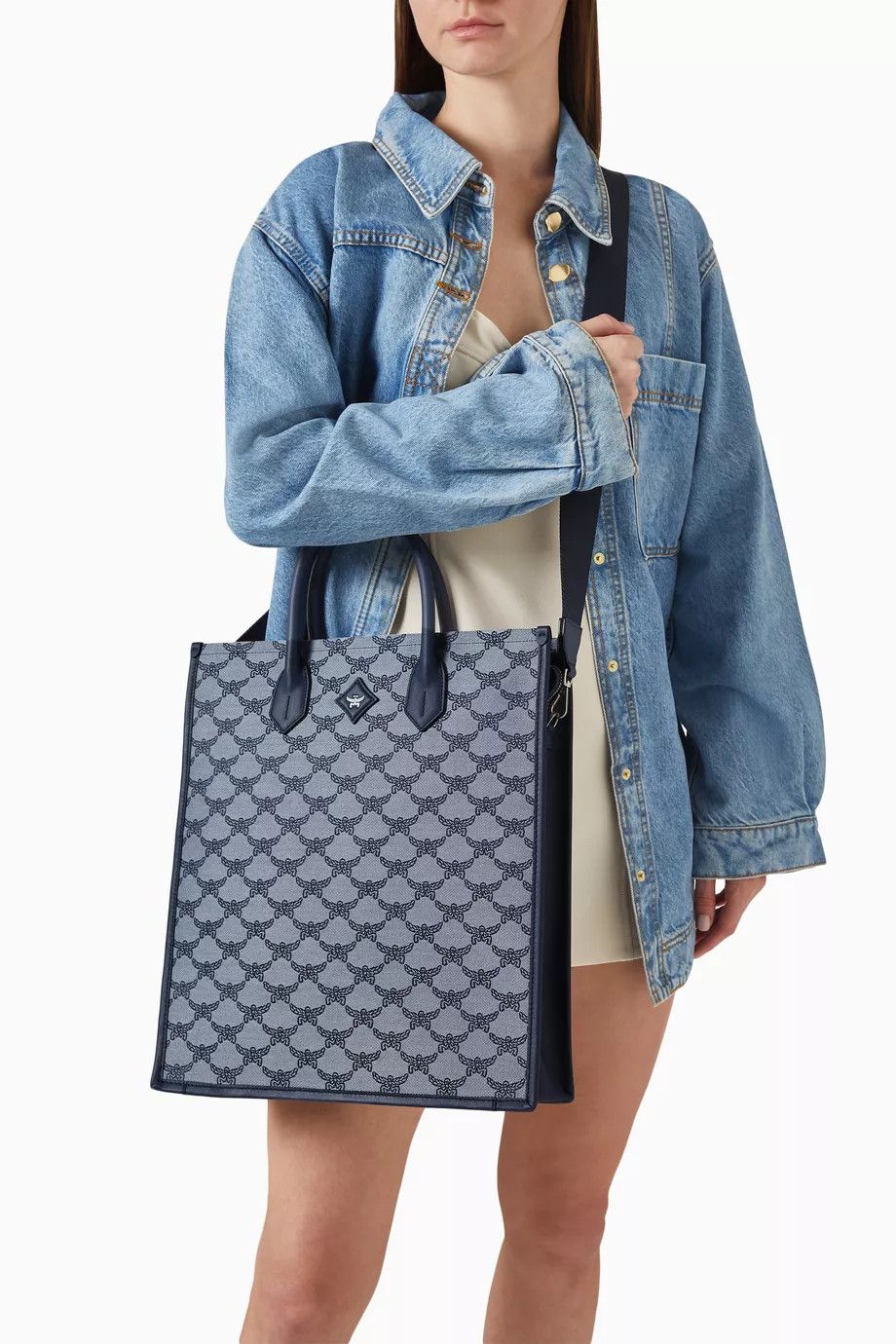 MCM o1mt1gz1224 Size: OS / Unisex Tote Medium Bag in Indigo Size ONE SIZE - 2 Thumbnail