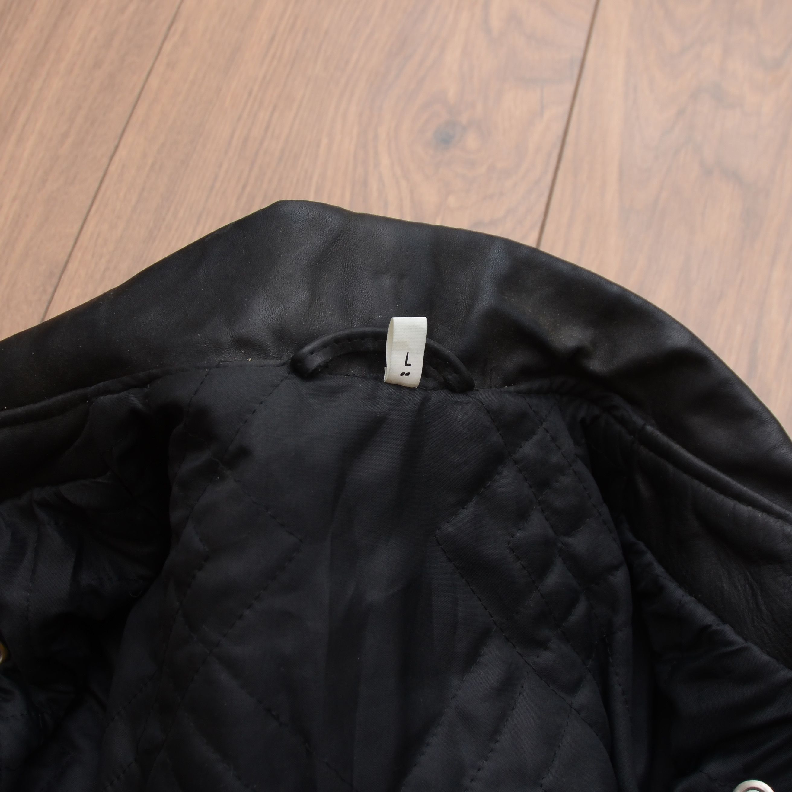Vintage VINTAGE Made in France BLACK MOTORCYCLE LEATHER BIKER JACKET Size US M / EU 48-50 / 2 - 19 Thumbnail