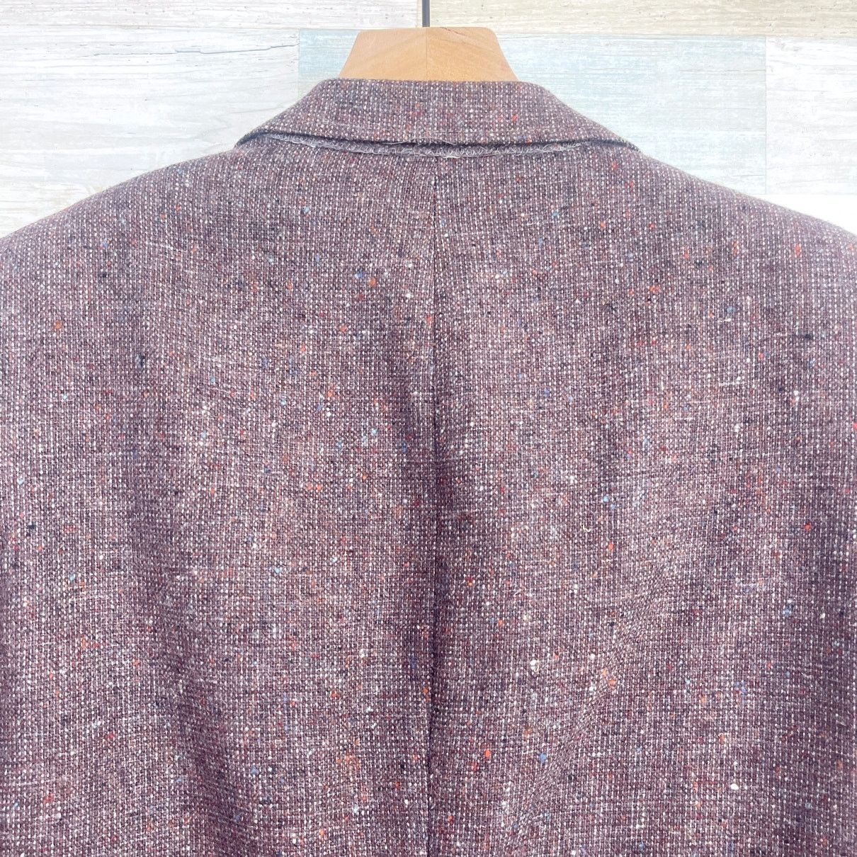Other Fioravanti Tweed Sport Coat Brown Patch Pocket Mens 40L Size 40L - 7 Thumbnail