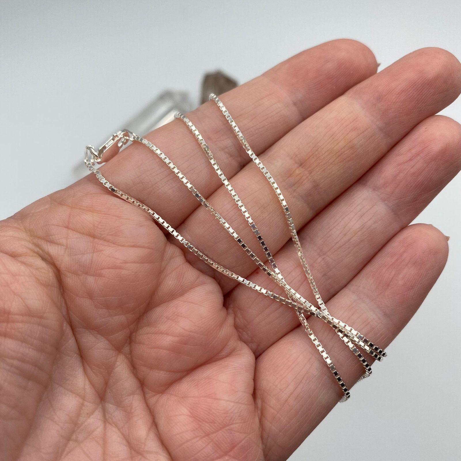 The Unbranded Brand Sterling Silver Box Chain 22" Size ONE SIZE - 4 Thumbnail