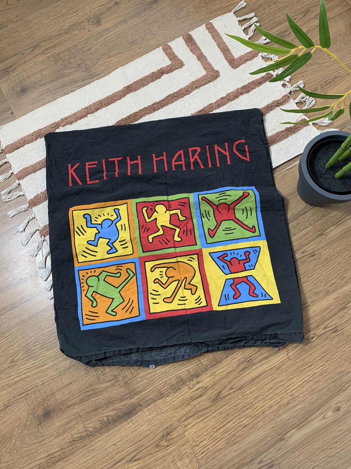 Keith Haring × Playboy × Vintage VINTAGE 90s KEITH HARING POP ART PLAYBOY DUVET PILLOW COVER Size ONE SIZE - 7 Thumbnail