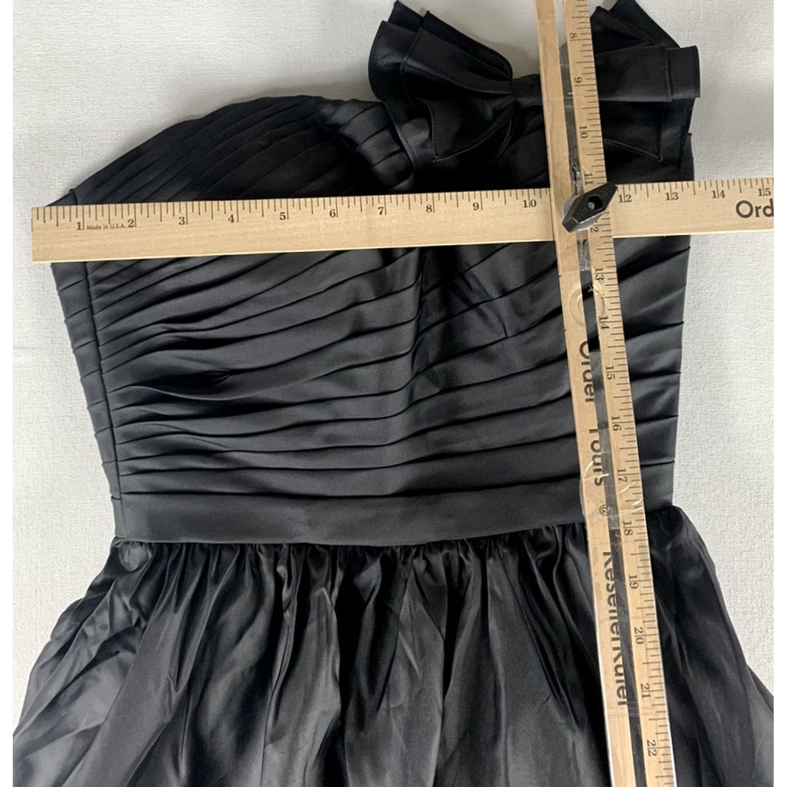 Lee MARI LEE MADELINE GARDNER PROM DRESS WOMENS SIZE 2 POLYESTER SLEEVELESS COCKTAIL A-Line Knee Length Black Dress Size XS / US 0-2 / IT 36-38 - 2 Thumbnail