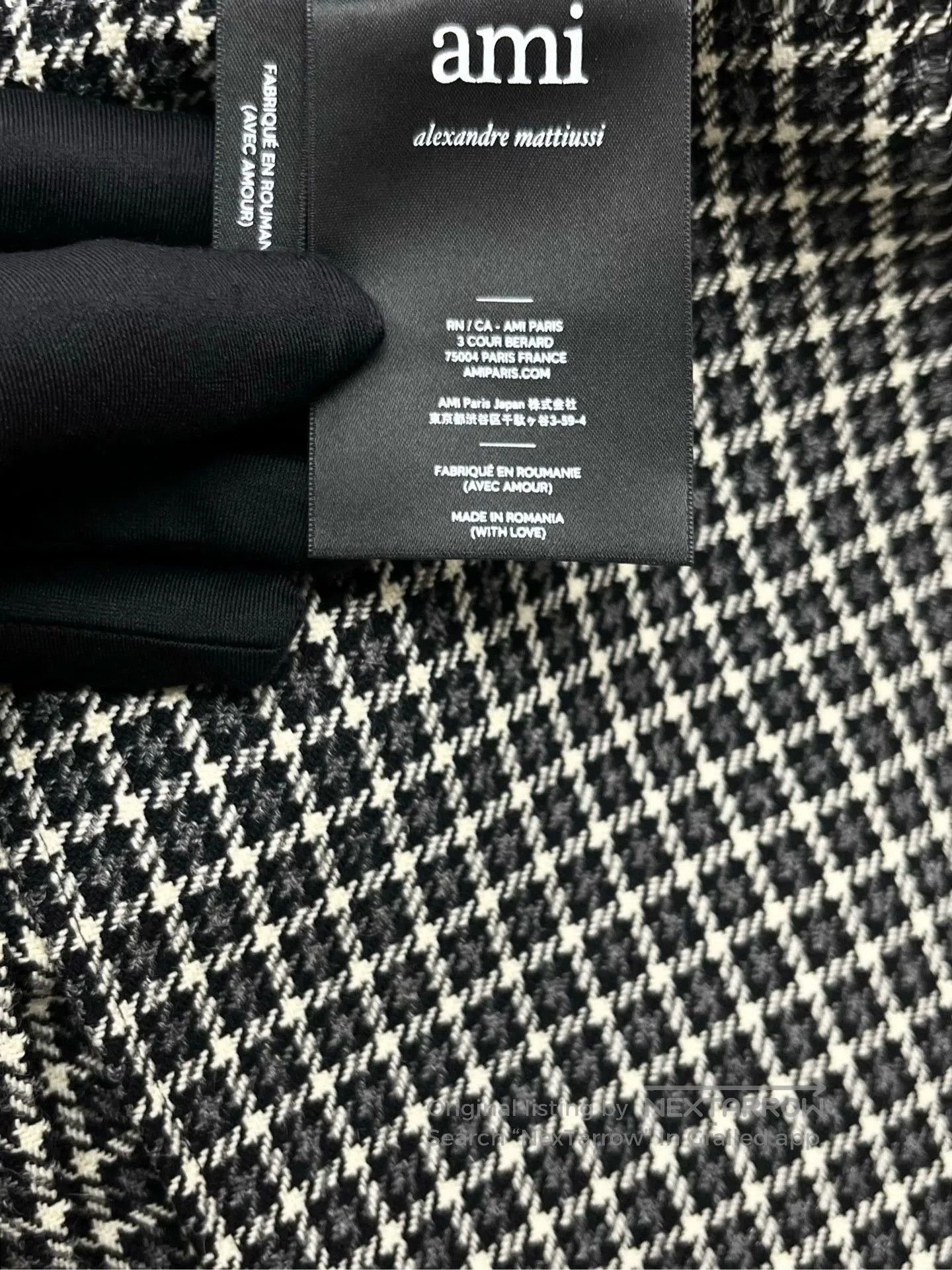 AMI Ami Houndstooth Tweed Single-Breasted Blazer. Size US XL / EU 56 / 4 - 5 Thumbnail