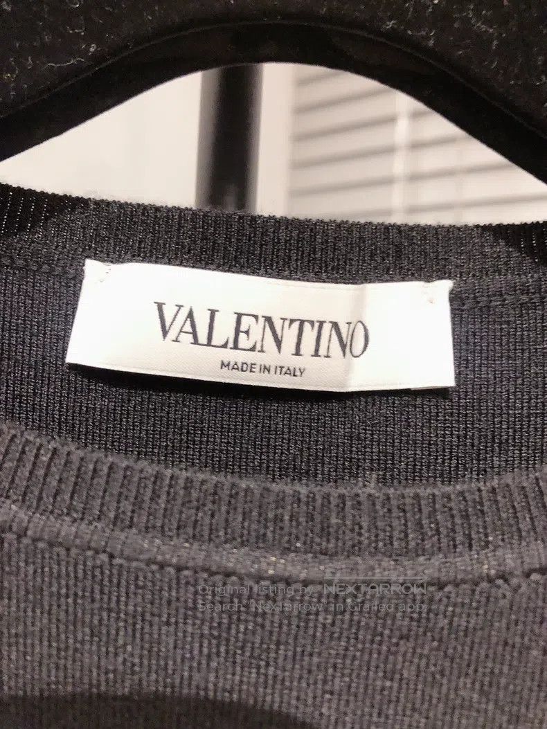 Valentino Valentino Black knit lace panelled knit sweater Size M / US 6-8 / IT 42-44 - 6 Thumbnail