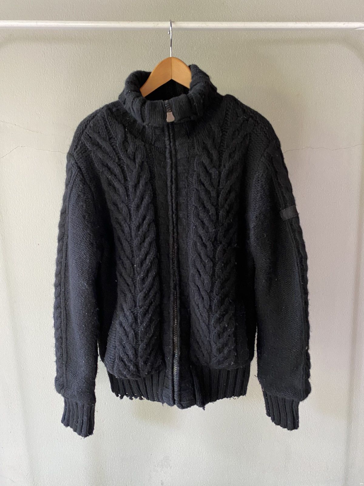 Schott SchottⓇ Black Thick Knit Sweater Size US M / EU 48-50 / 2 - 8 Thumbnail
