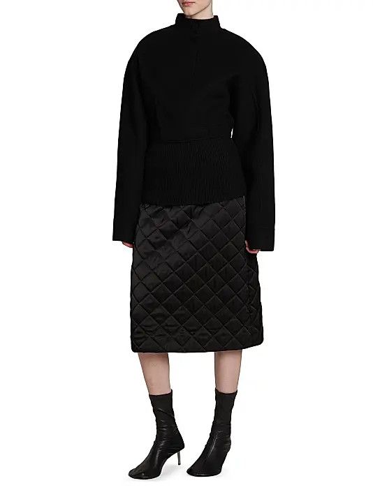Jil Sander o1y1025 Midi Skirt in Black Size 27" / US 4 / IT 40 - 5 Thumbnail