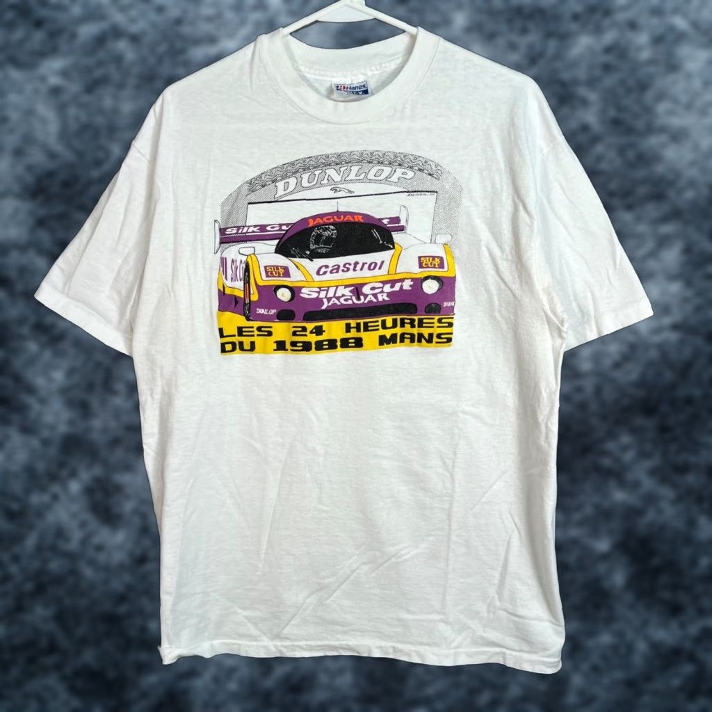 T-shirt Vintage 1988 24 Heures Du Mans Jaguar XJR9 – Original Blanc Taille L