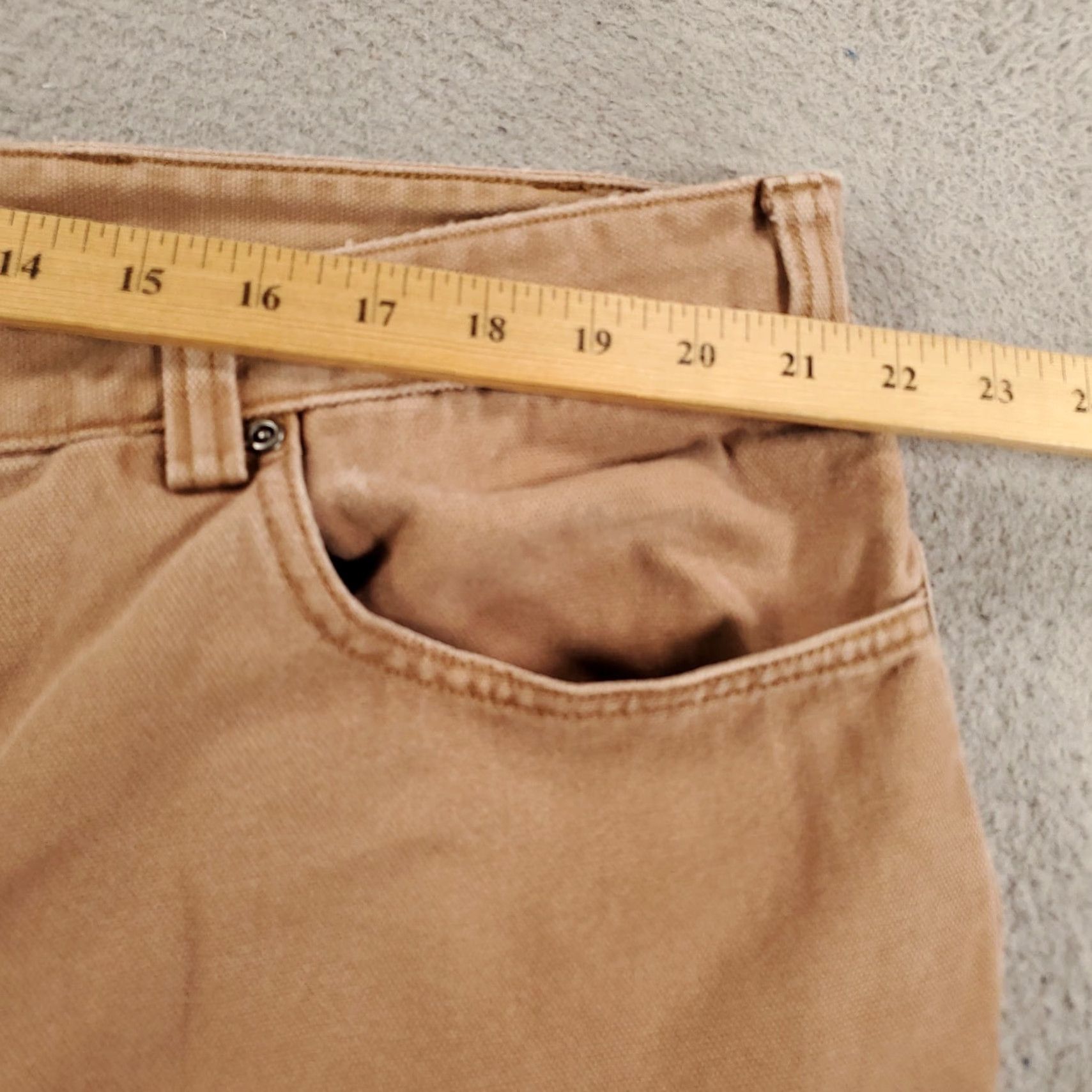 Vintage Duluth Jeans Mens 46x32 Canvas Brown Tan 100% Cotton Workwear 5-Pocket Embroidered Logo Button Zip Vintage No Size US 30 / EU 46 - 4 Thumbnail