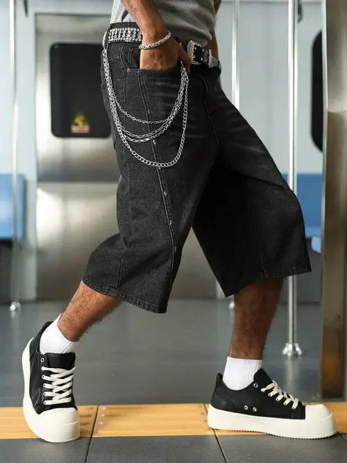 Japanese Brand × Vintage WASHED Y2K vintage denim jorts shorts Size US 34 / EU 50 - 3 Thumbnail
