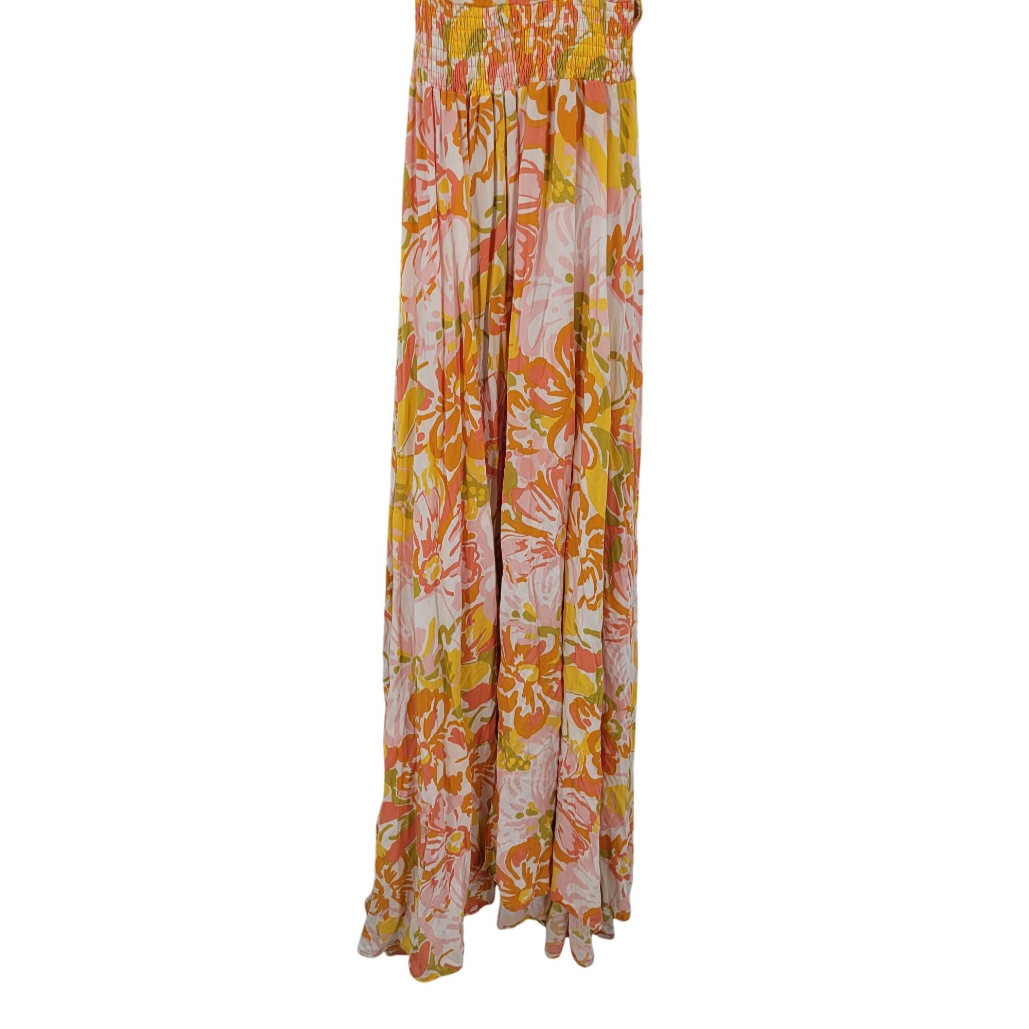 Anthropologie Abel The Label Sz S Pink Orange Floral Tie Cutout Halter Max Size S / US 4 / IT 40 - 6 Thumbnail
